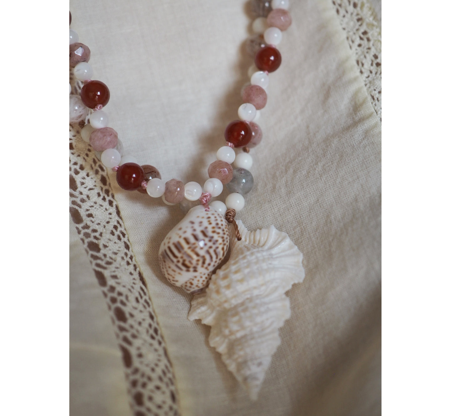 Collana Shellina Sole Rosa