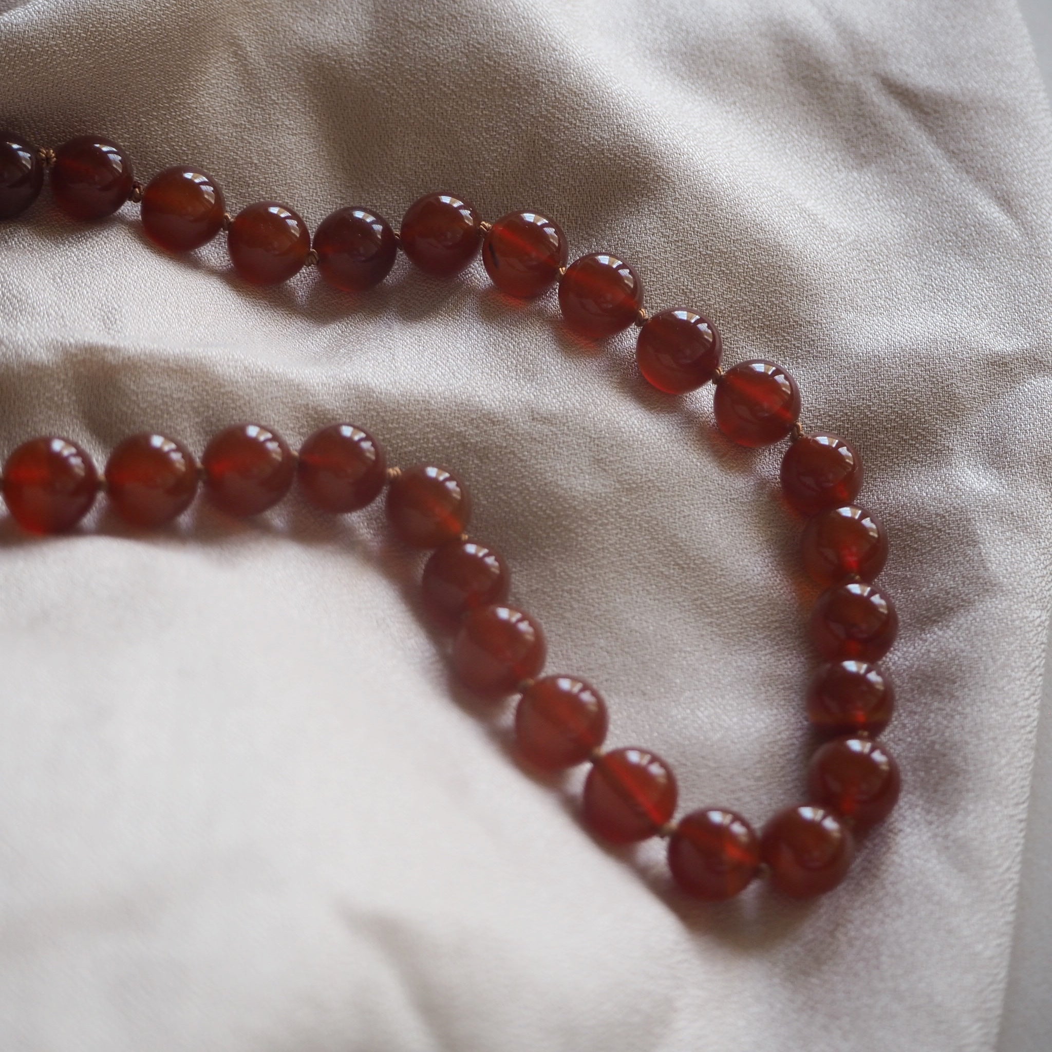 Collana Nodini Corniola