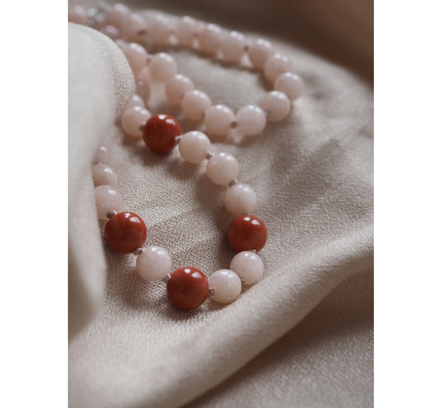 Collana Nodini Rosa Rosso