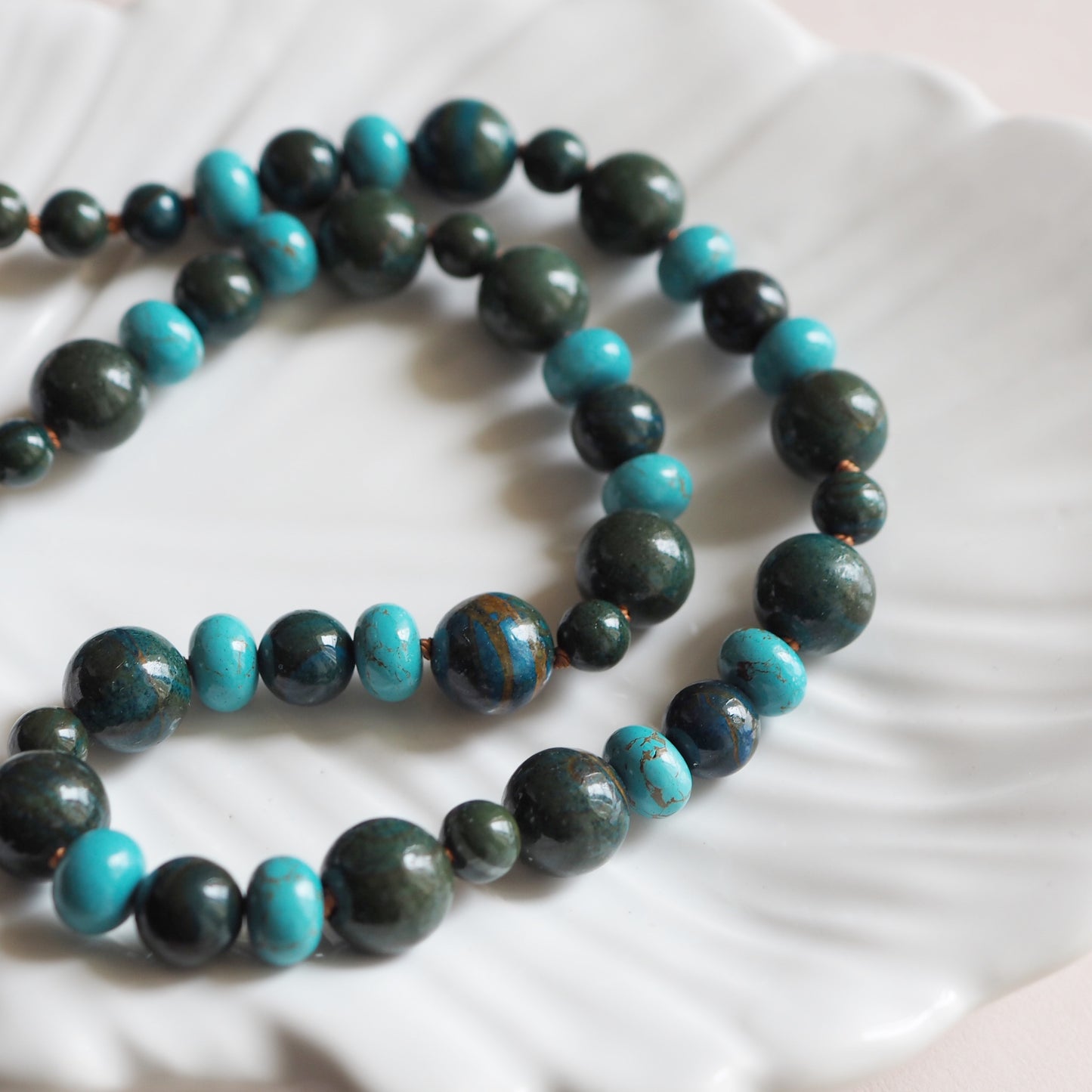 Collana Nodini crisocolla