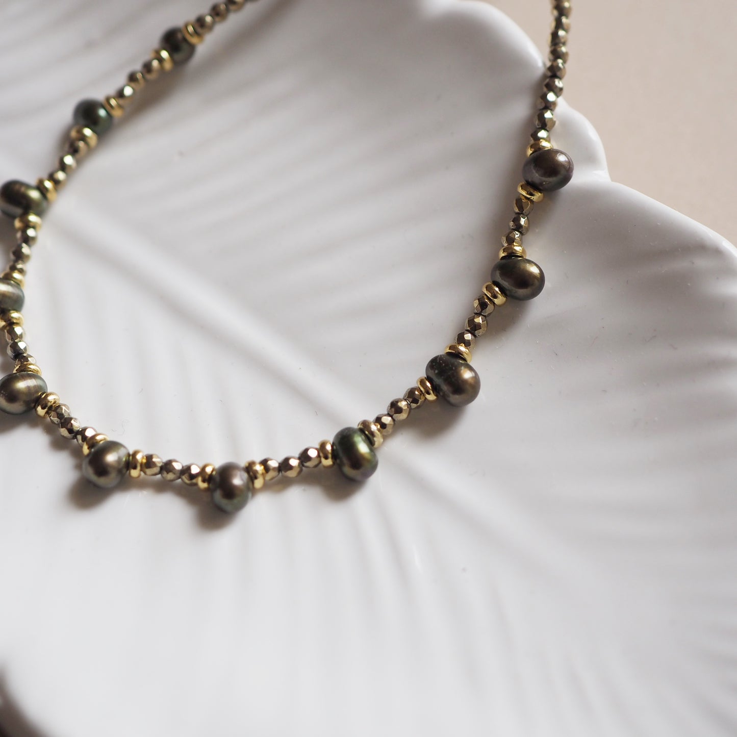 Collana Goccioline Perla Verde