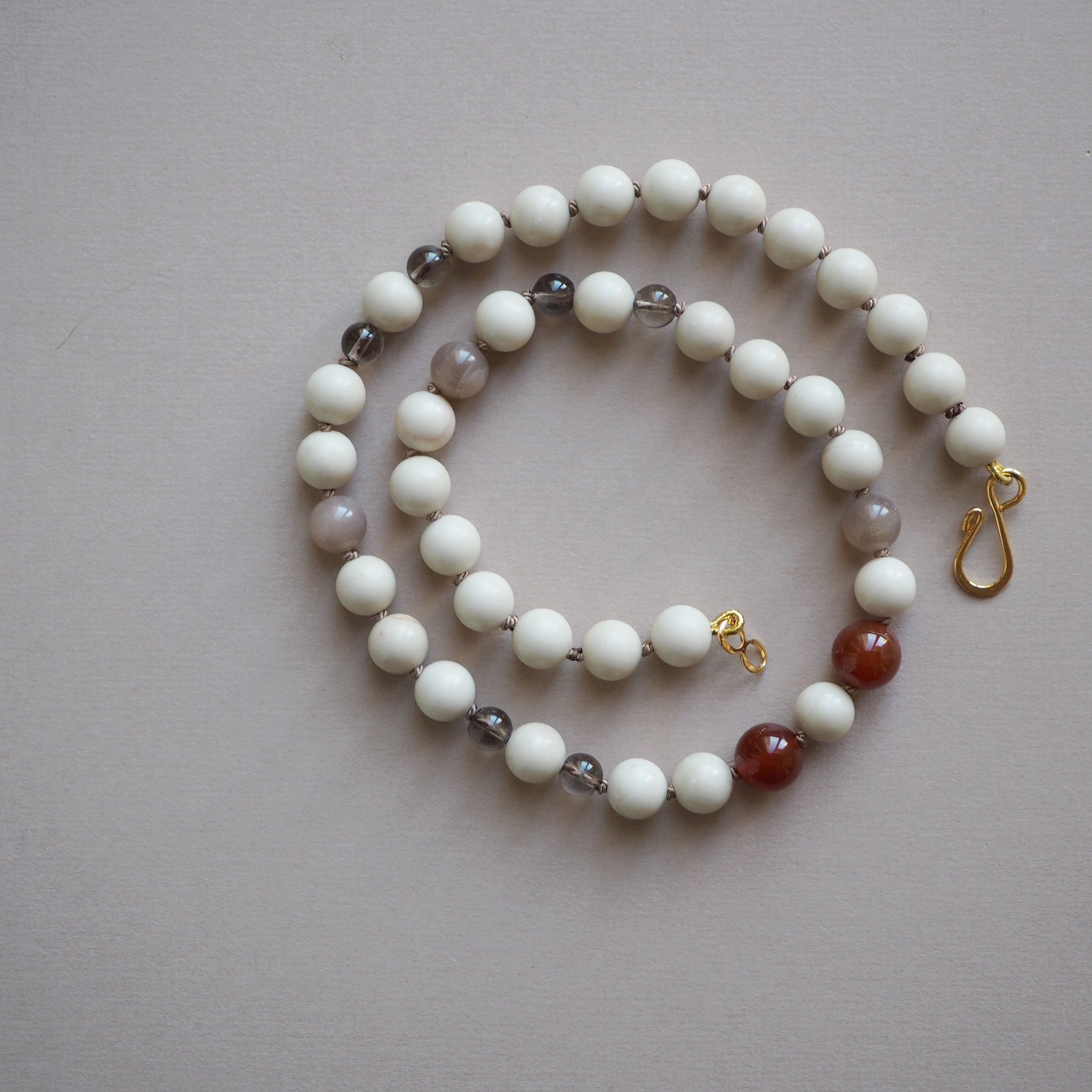 Collana Nodini Diaspro fossile