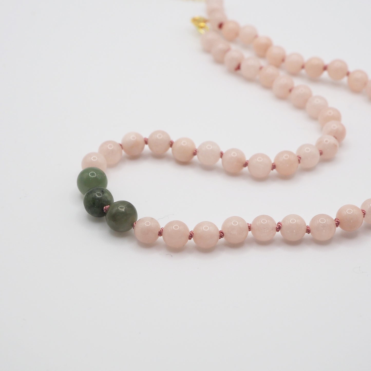 Collana Nodini morganite rosa