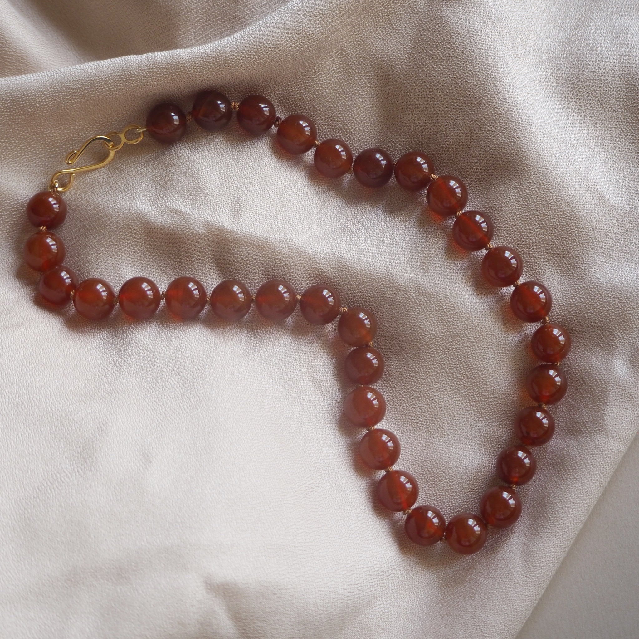 Collana Nodini Corniola