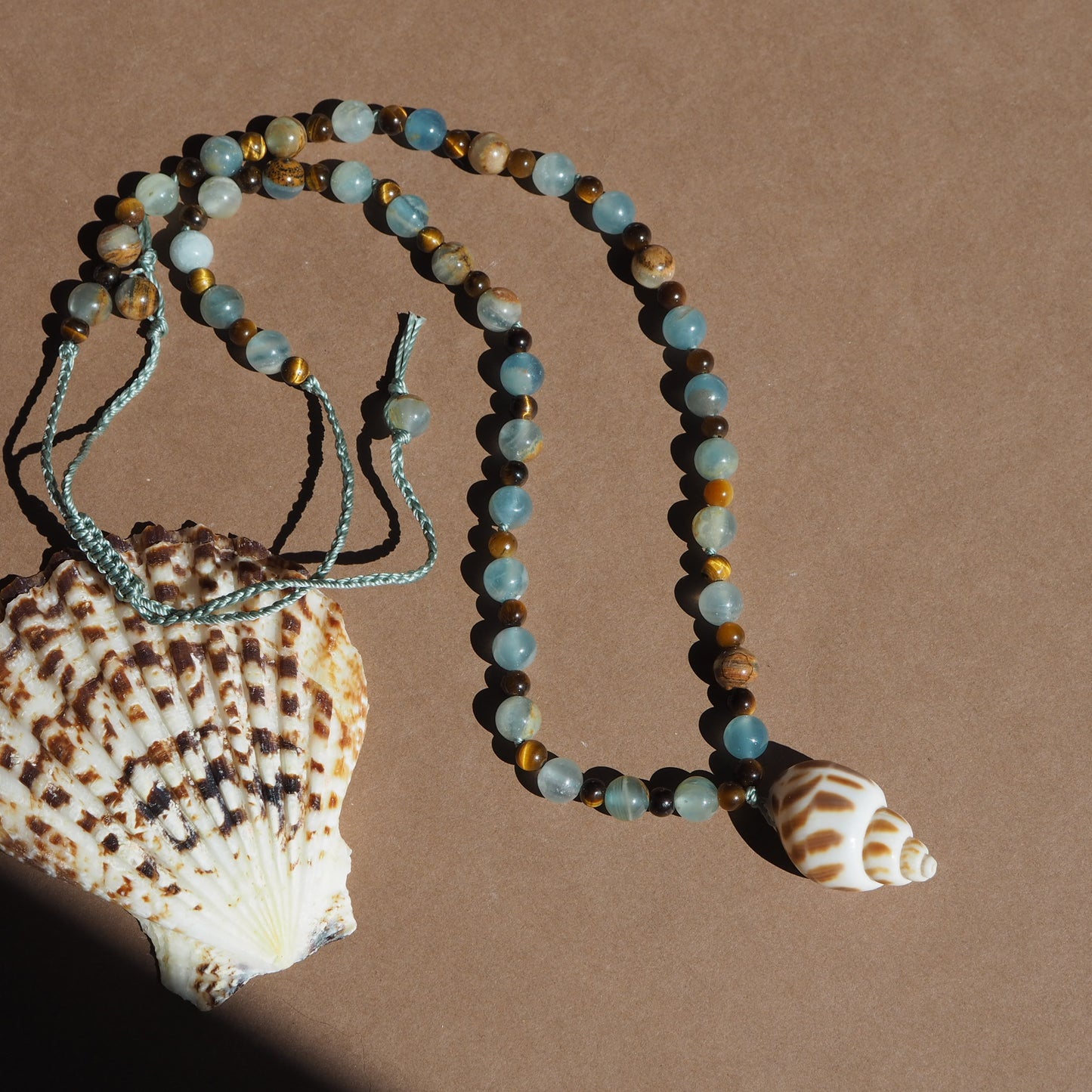 Collana Shellina Calcite azzurra