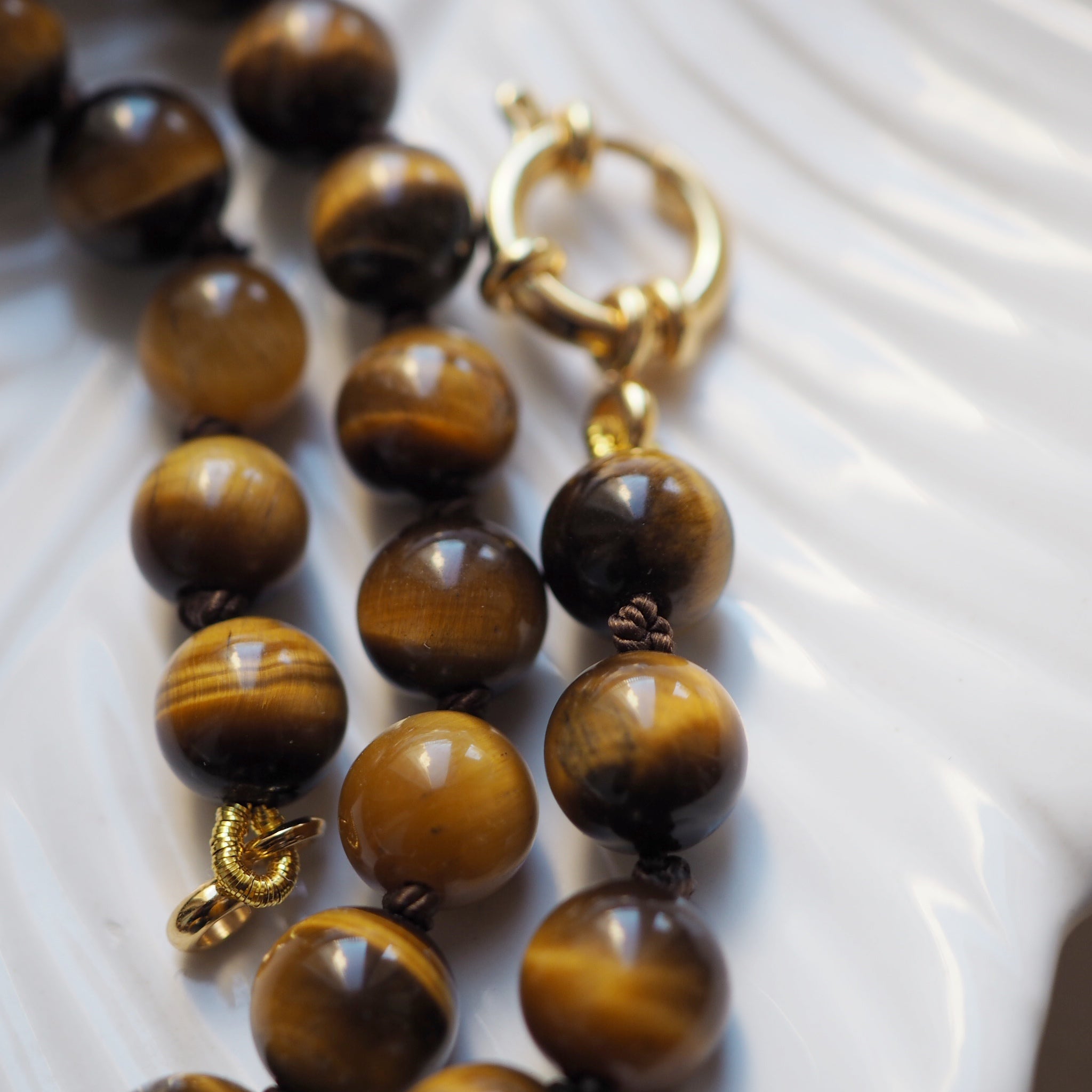 Collana Nodini occhio di tigre