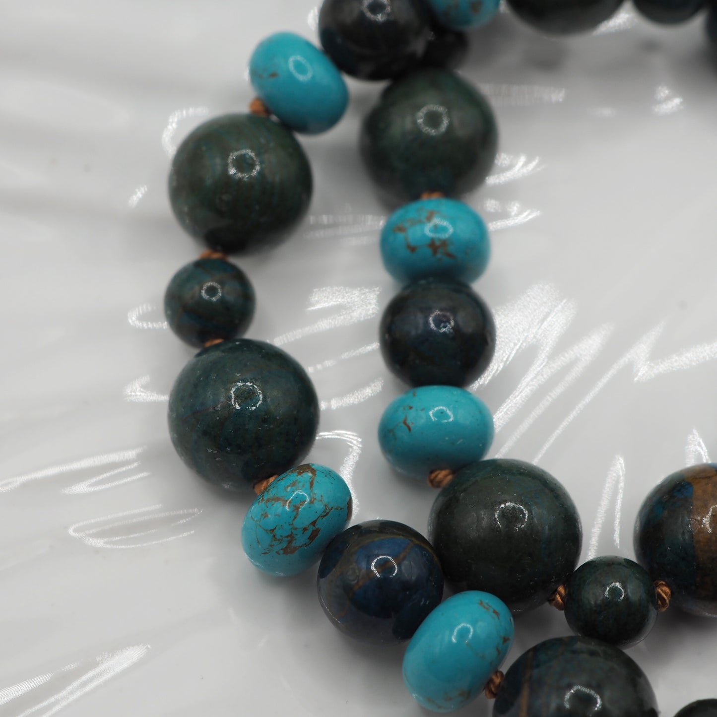 Collana Nodini crisocolla