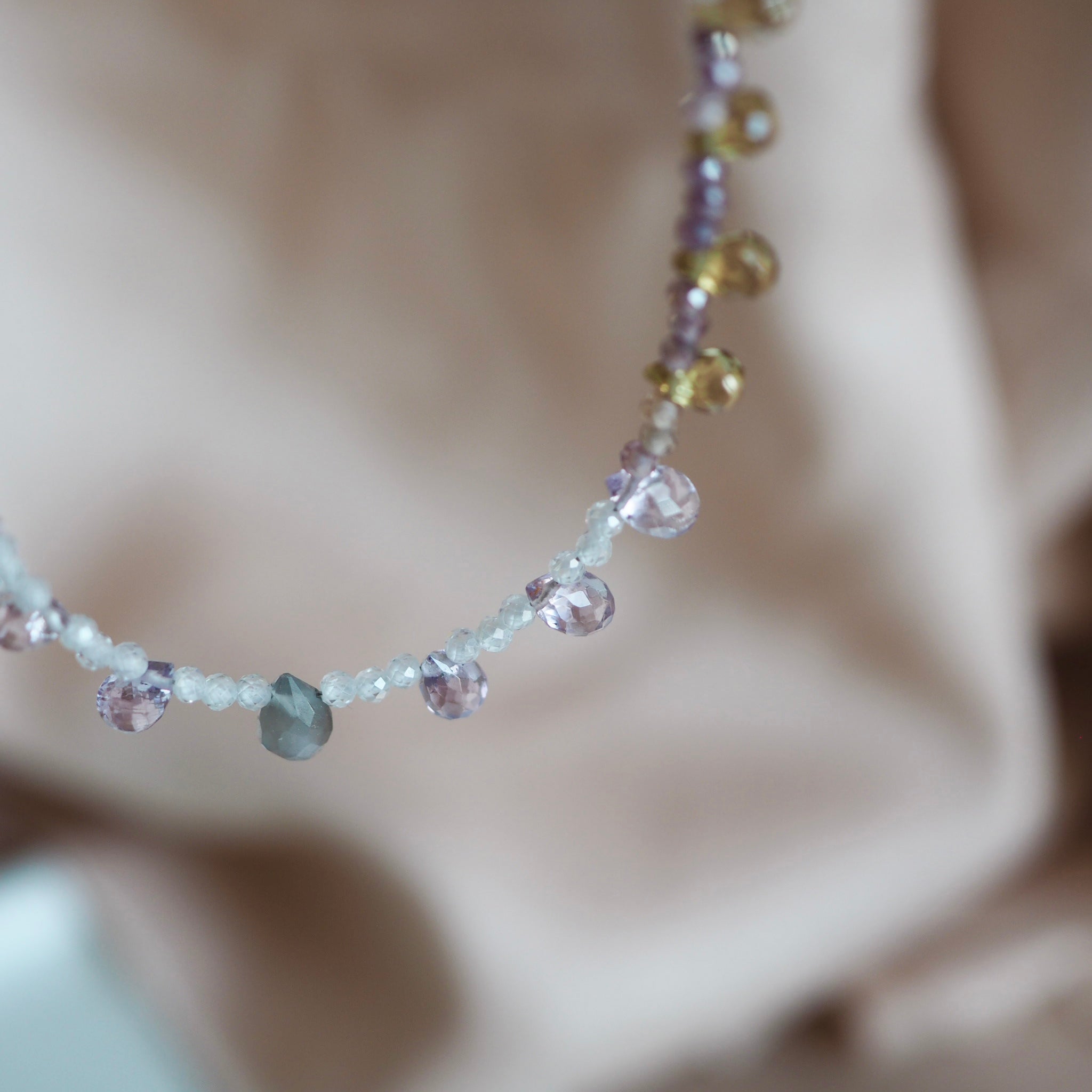 Collana Goccioline Nebbia dorata