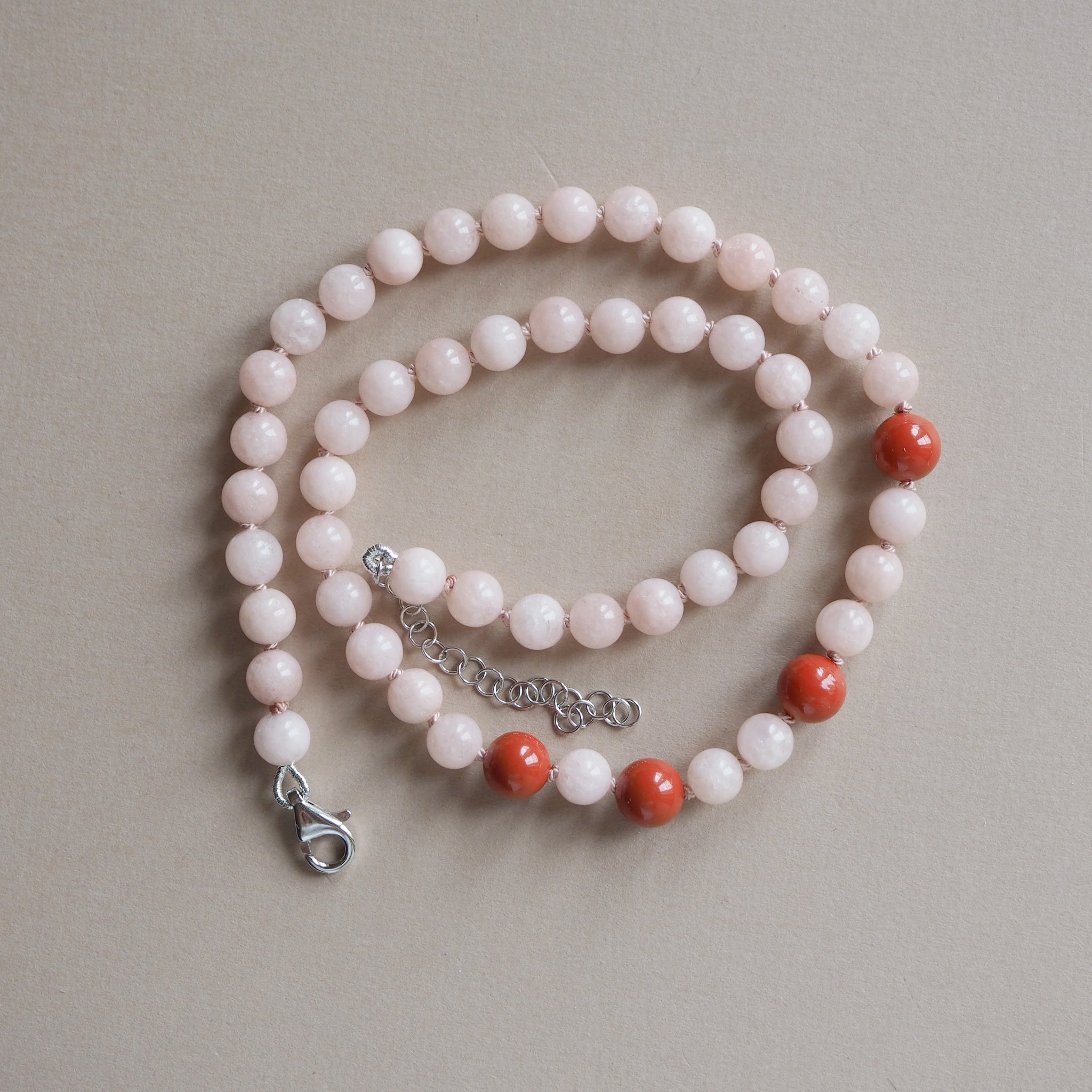 Collana Nodini Rosa Rosso