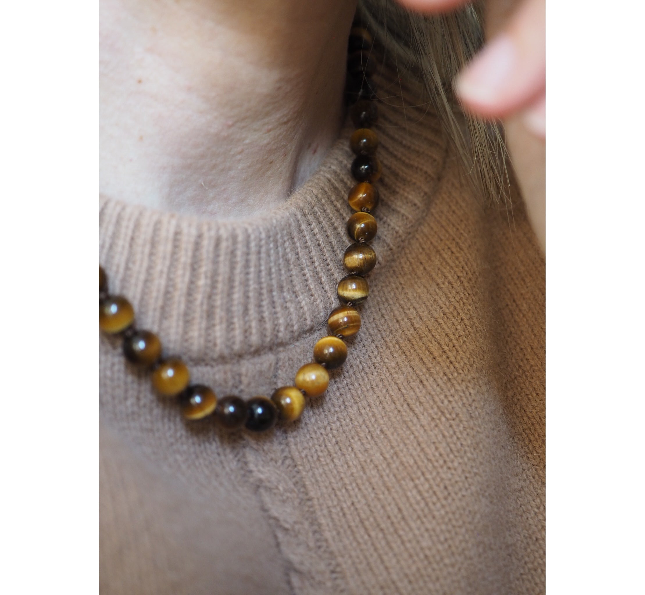 Collana Nodini occhio di tigre