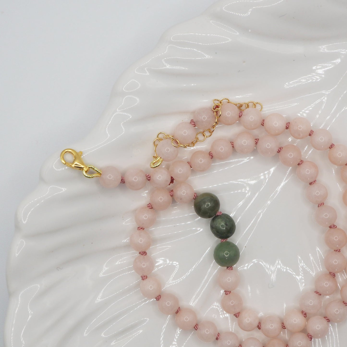 Collana Nodini morganite rosa
