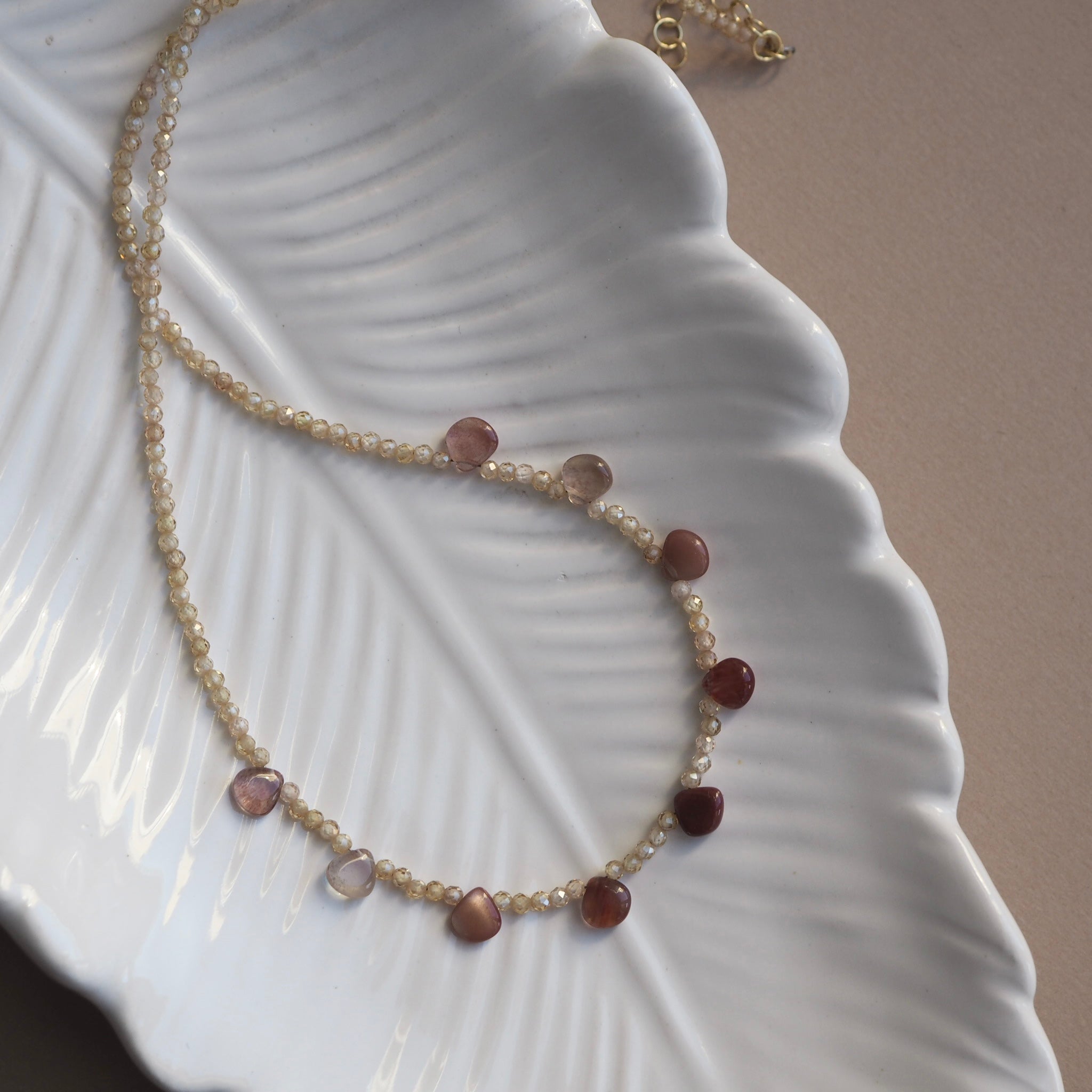 Collana Goccioline Bagliore d'Ambra