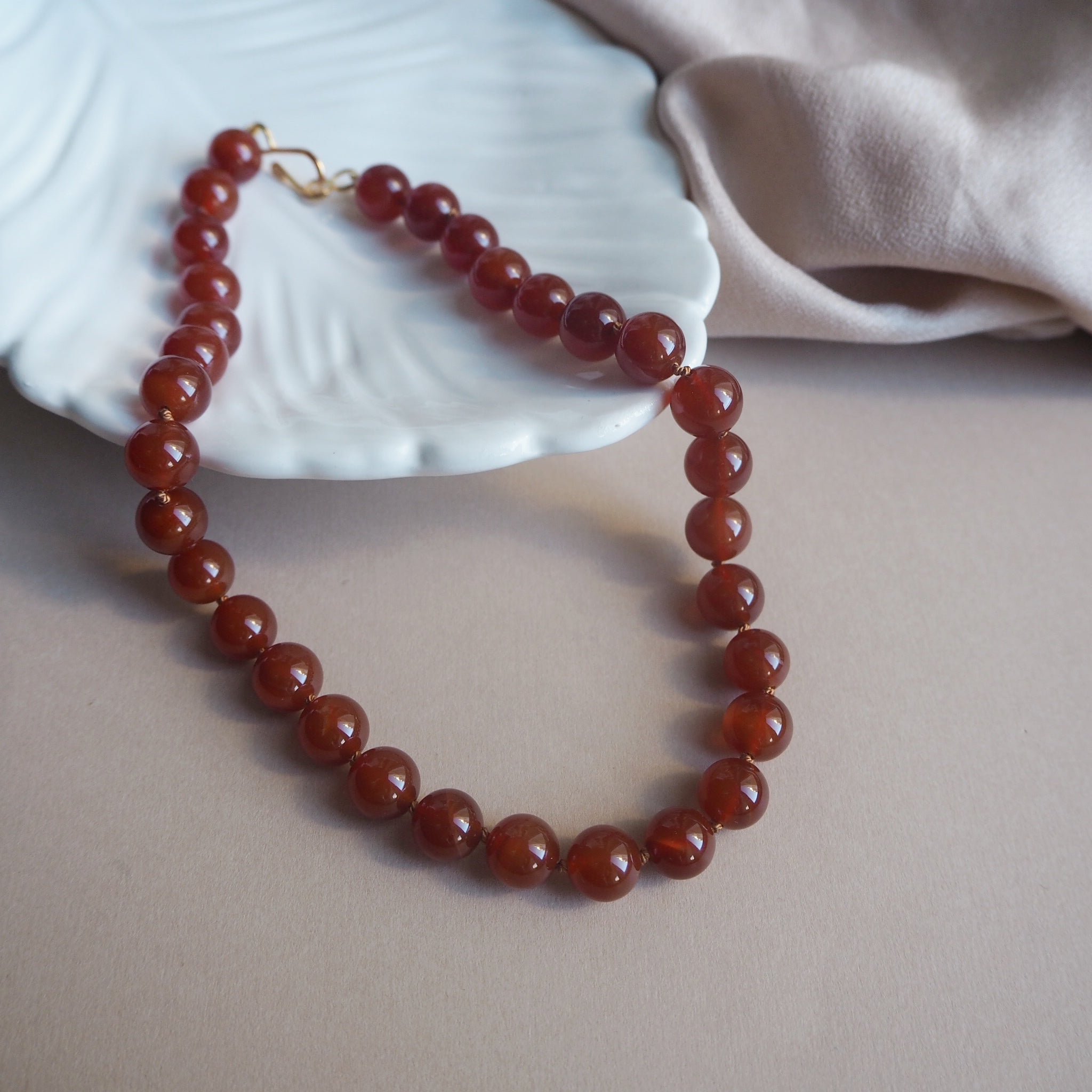 Collana Nodini Corniola