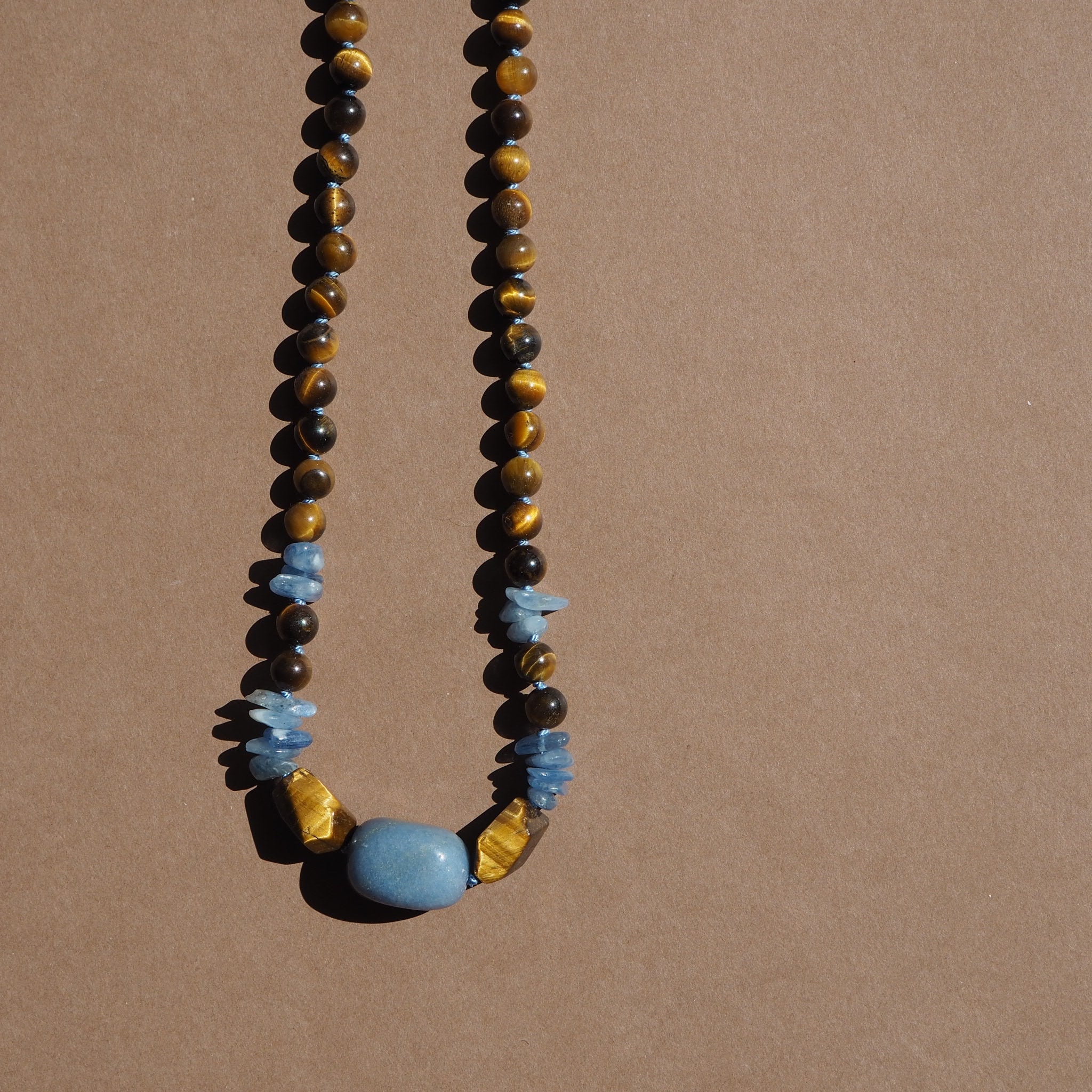 Collana Nodini avventurina blu