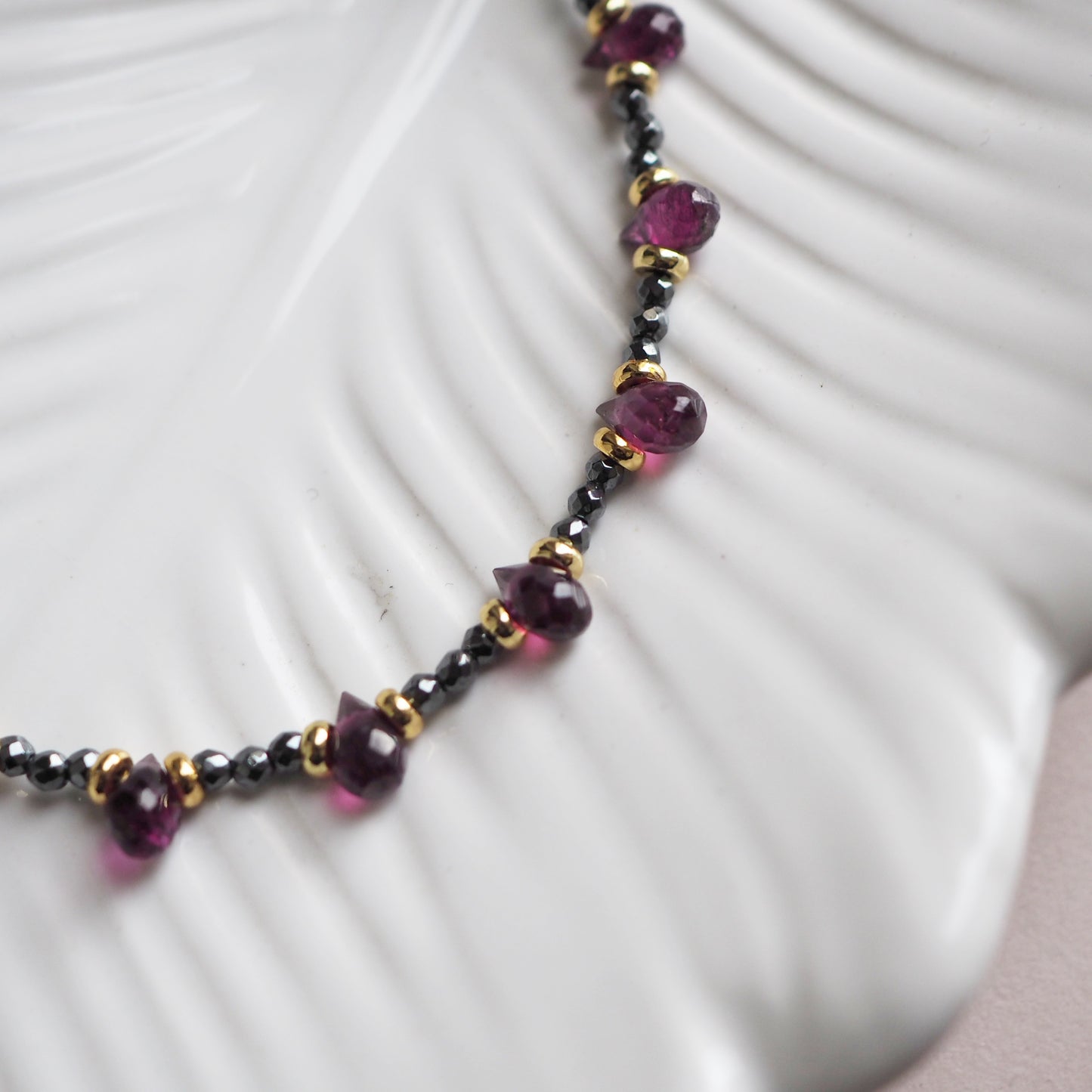 Collana Goccioline Ematite Viola