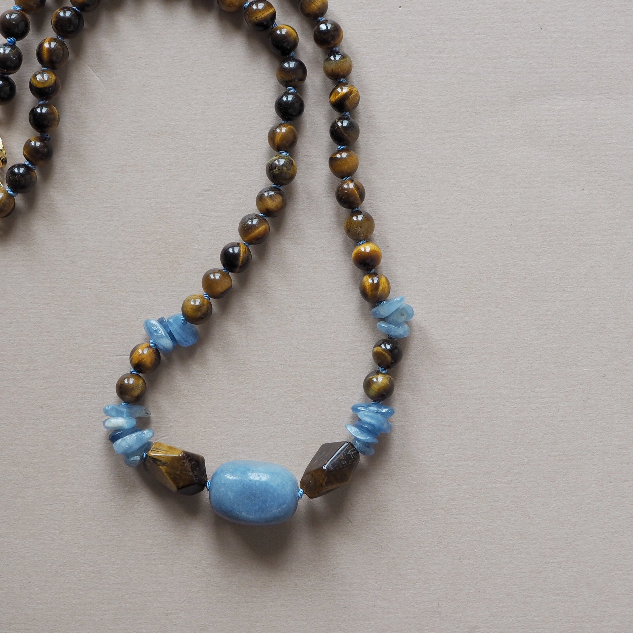 Collana Nodini avventurina blu