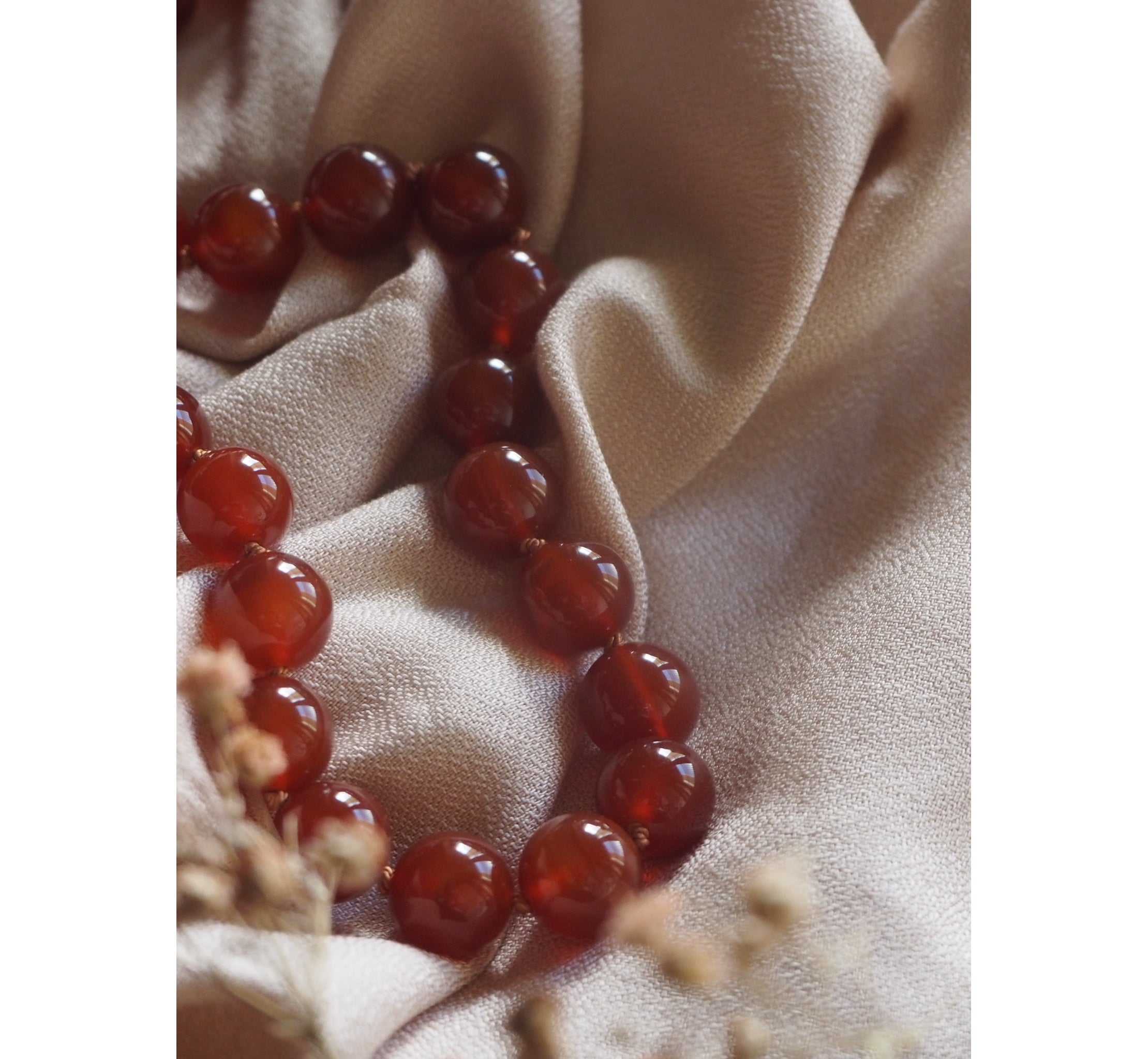 Collana Nodini Corniola