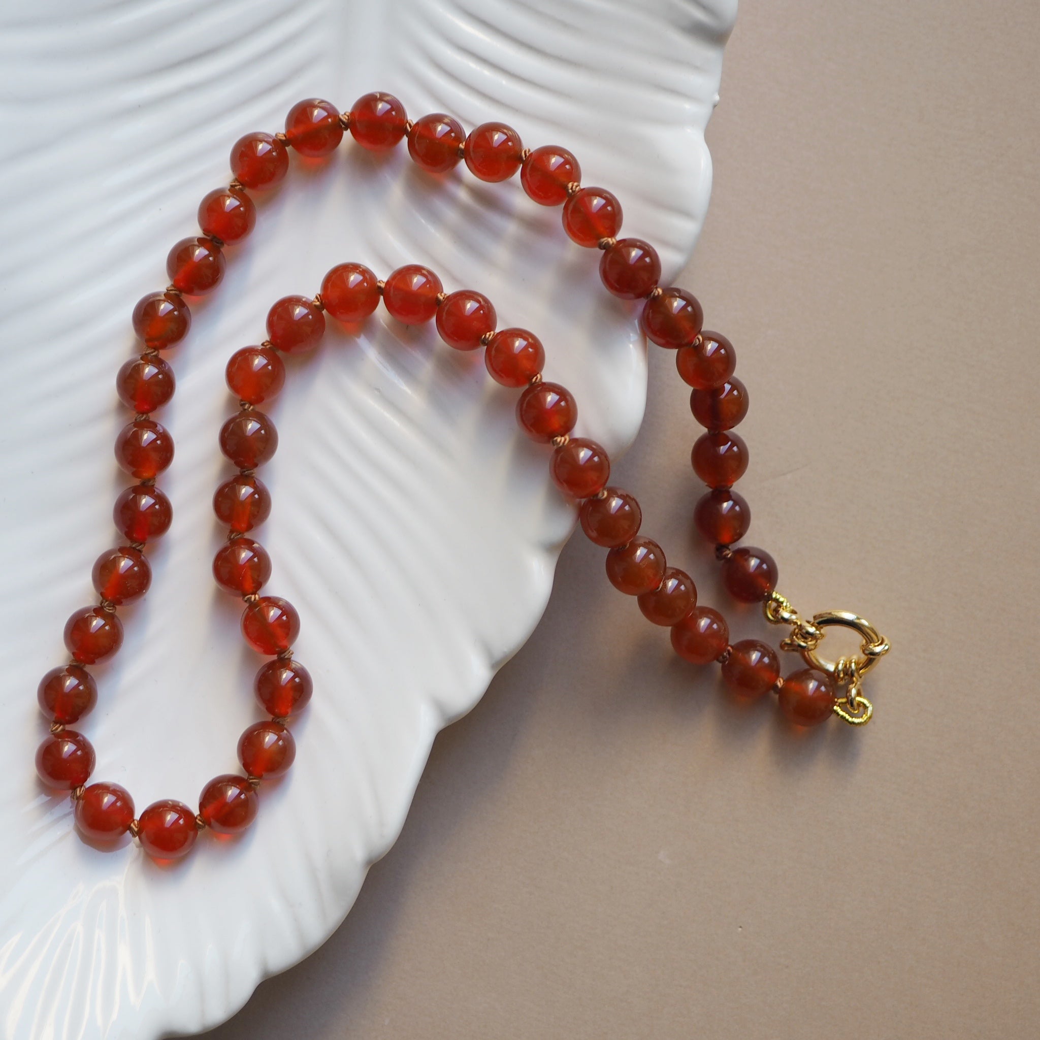 Collana Nodini Corniola small