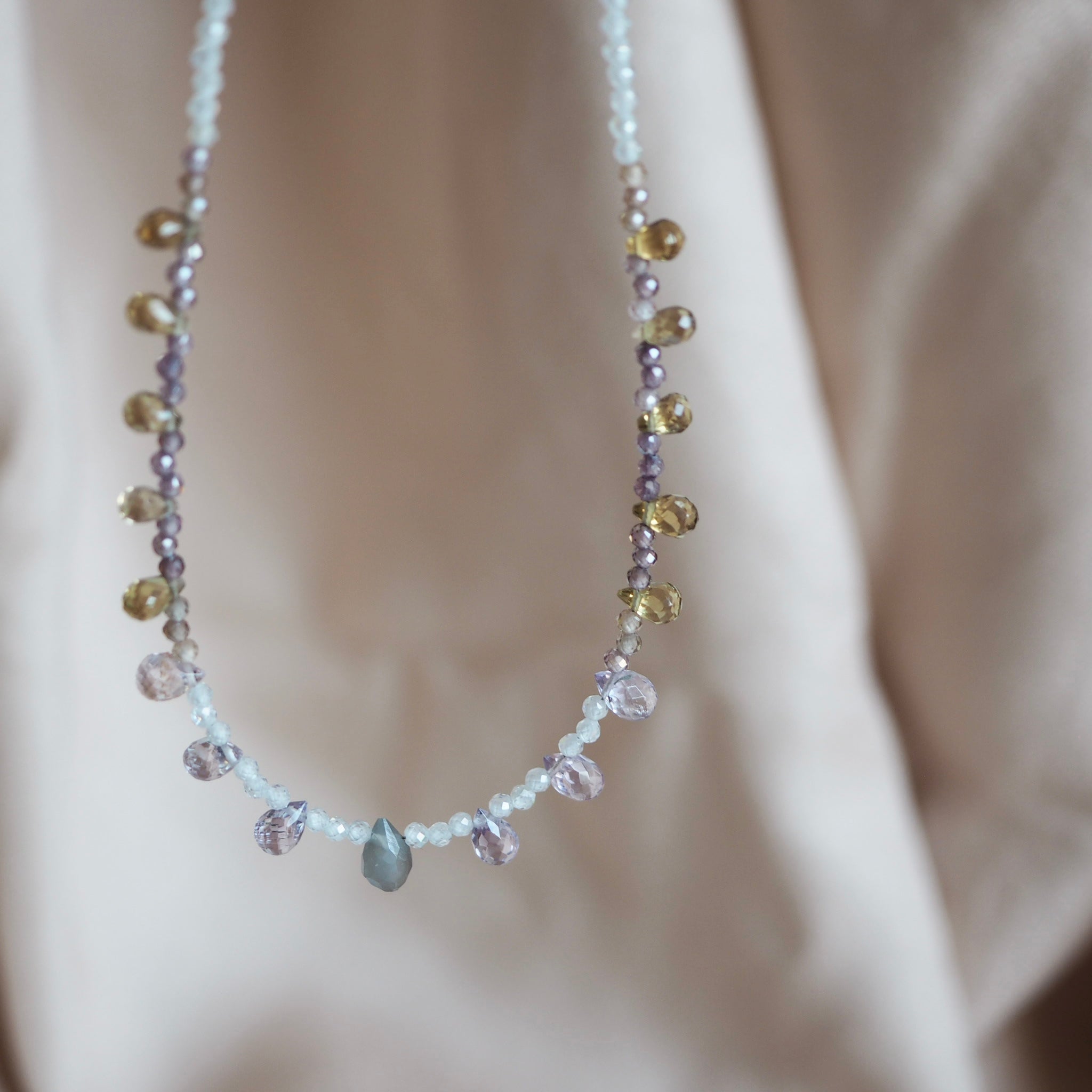 Collana Goccioline Nebbia dorata