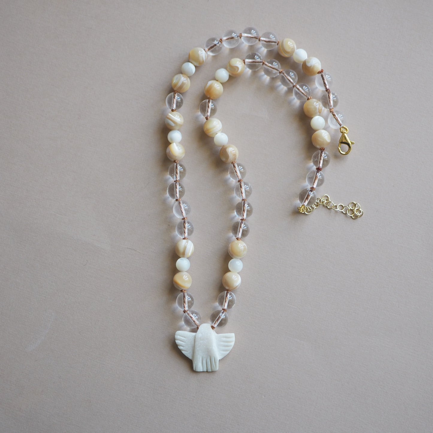 Collana Nodini Madreperla Aquila