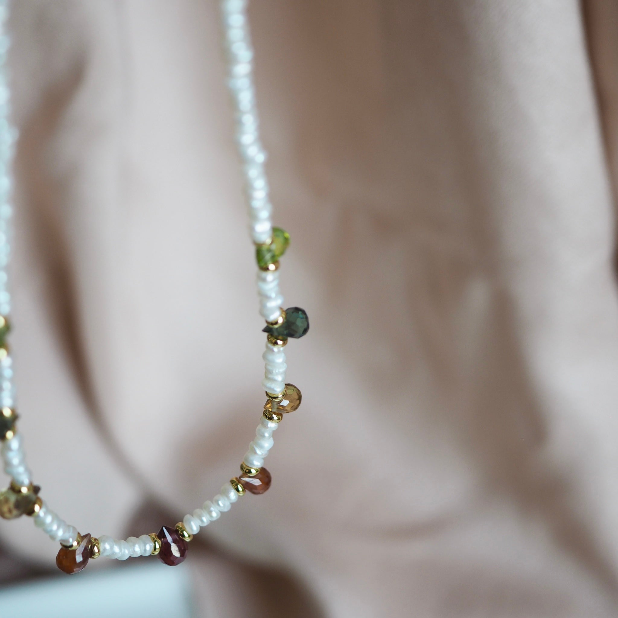 Collana Goccioline Perle Autunno