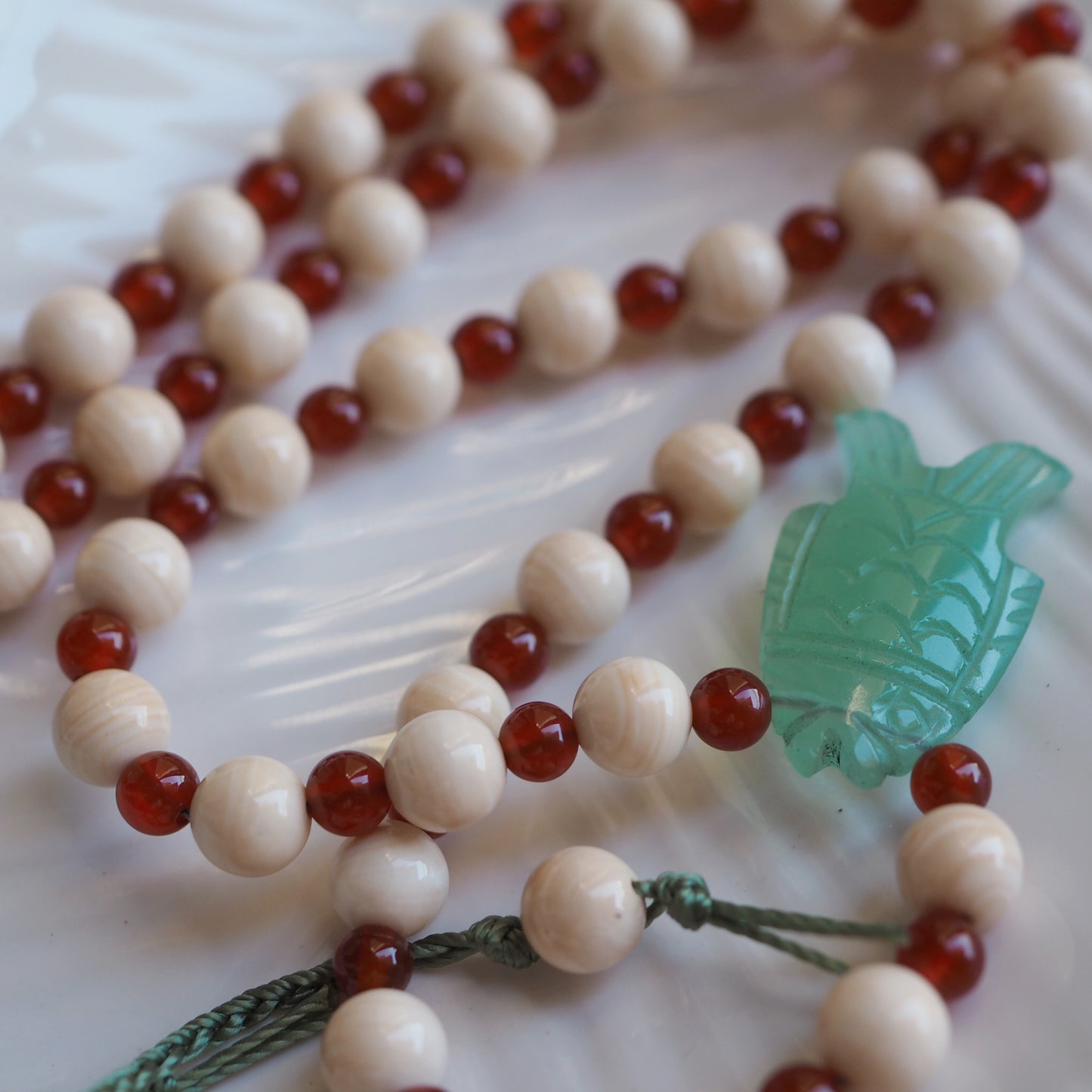 Collana Pesciolina Calcedonio verde