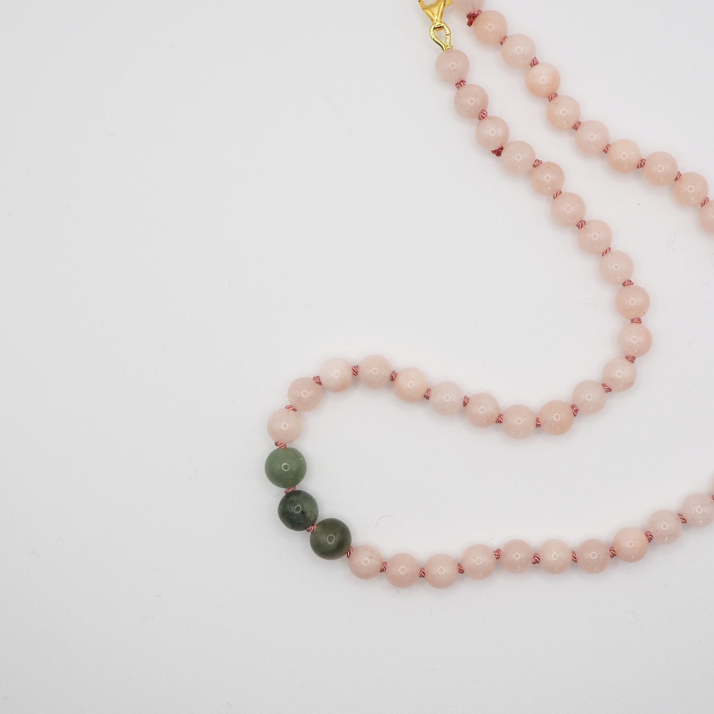 Collana Nodini morganite rosa