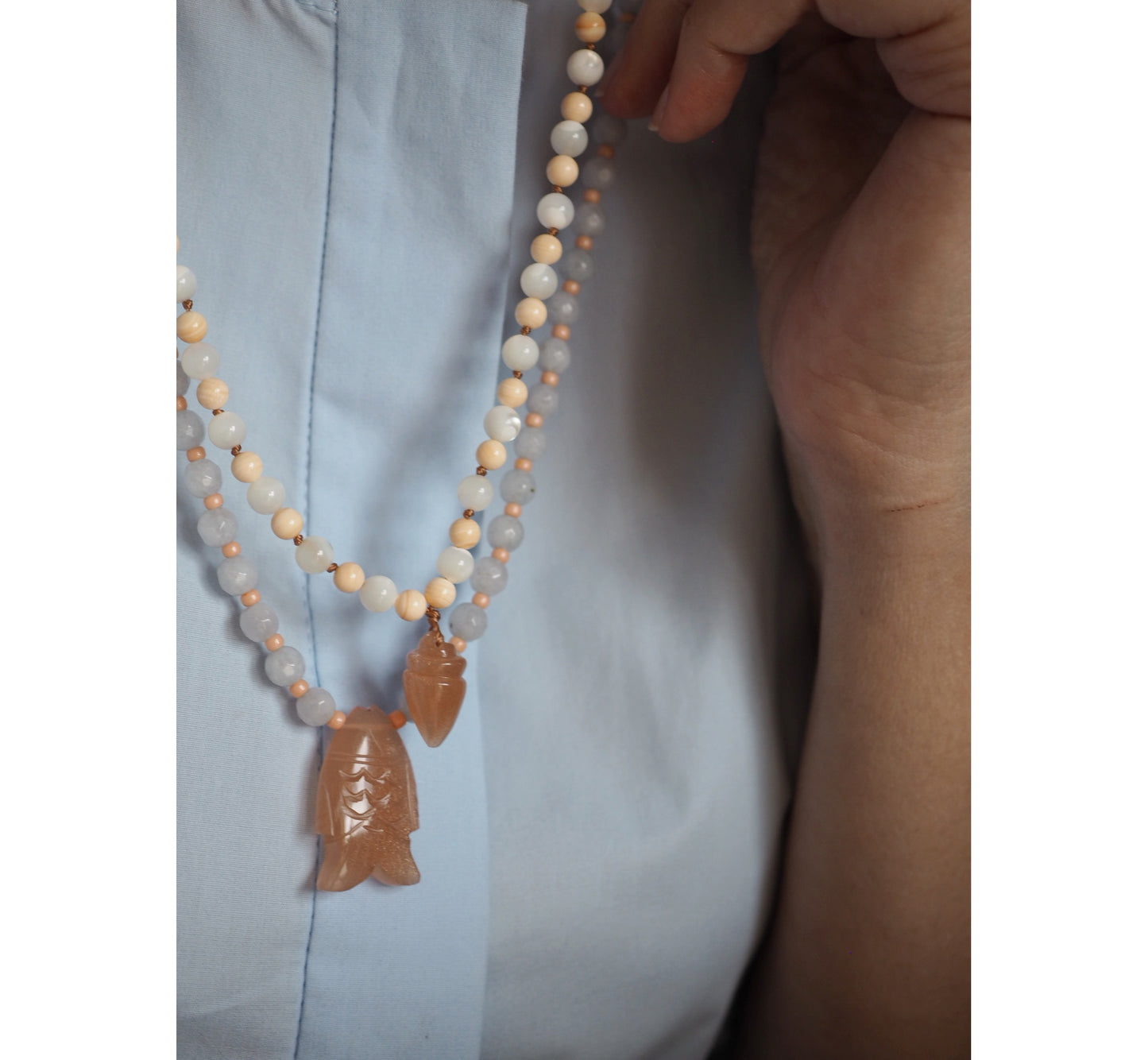 Collana Shellina Luna rosa