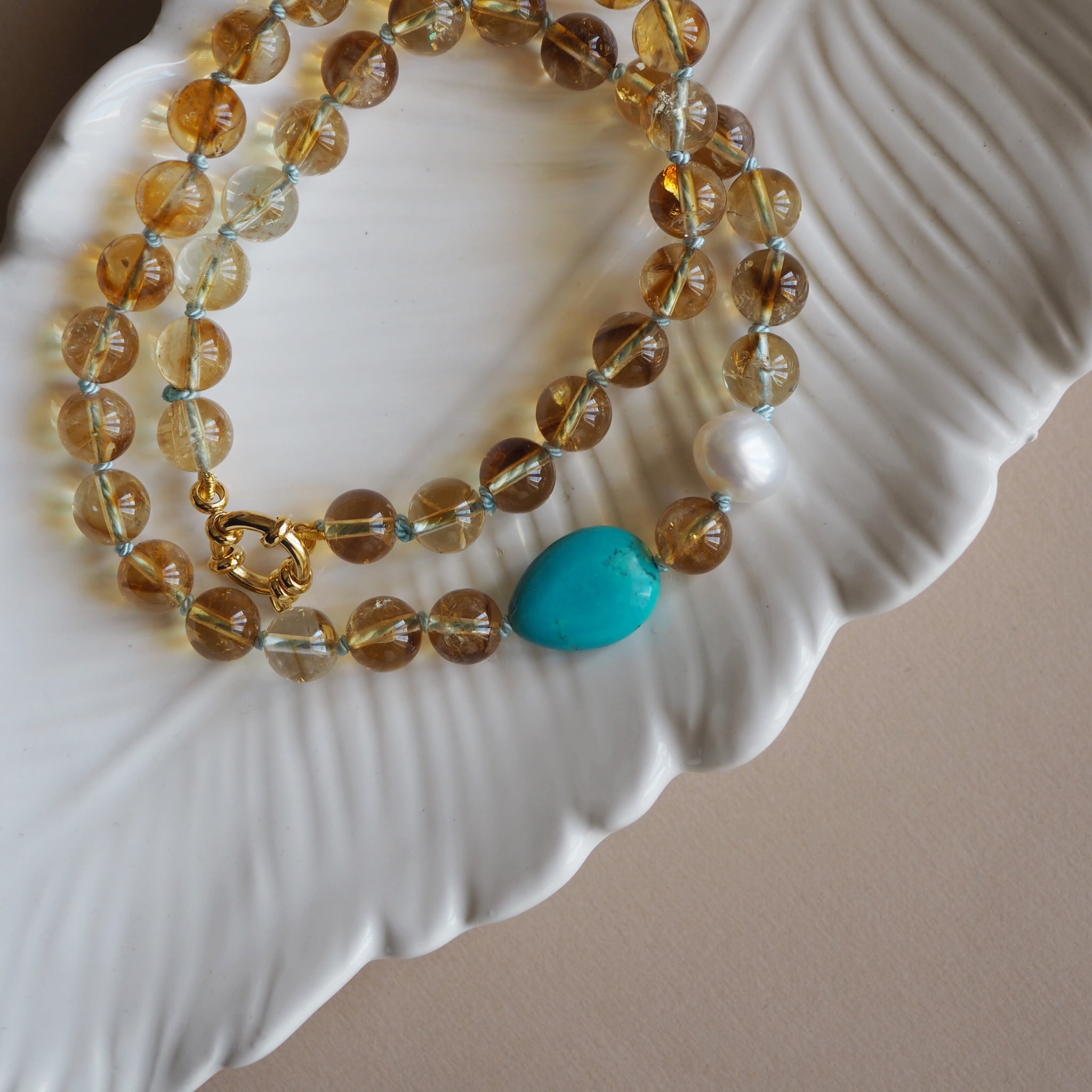 Collana Nodini quarzo rutilato