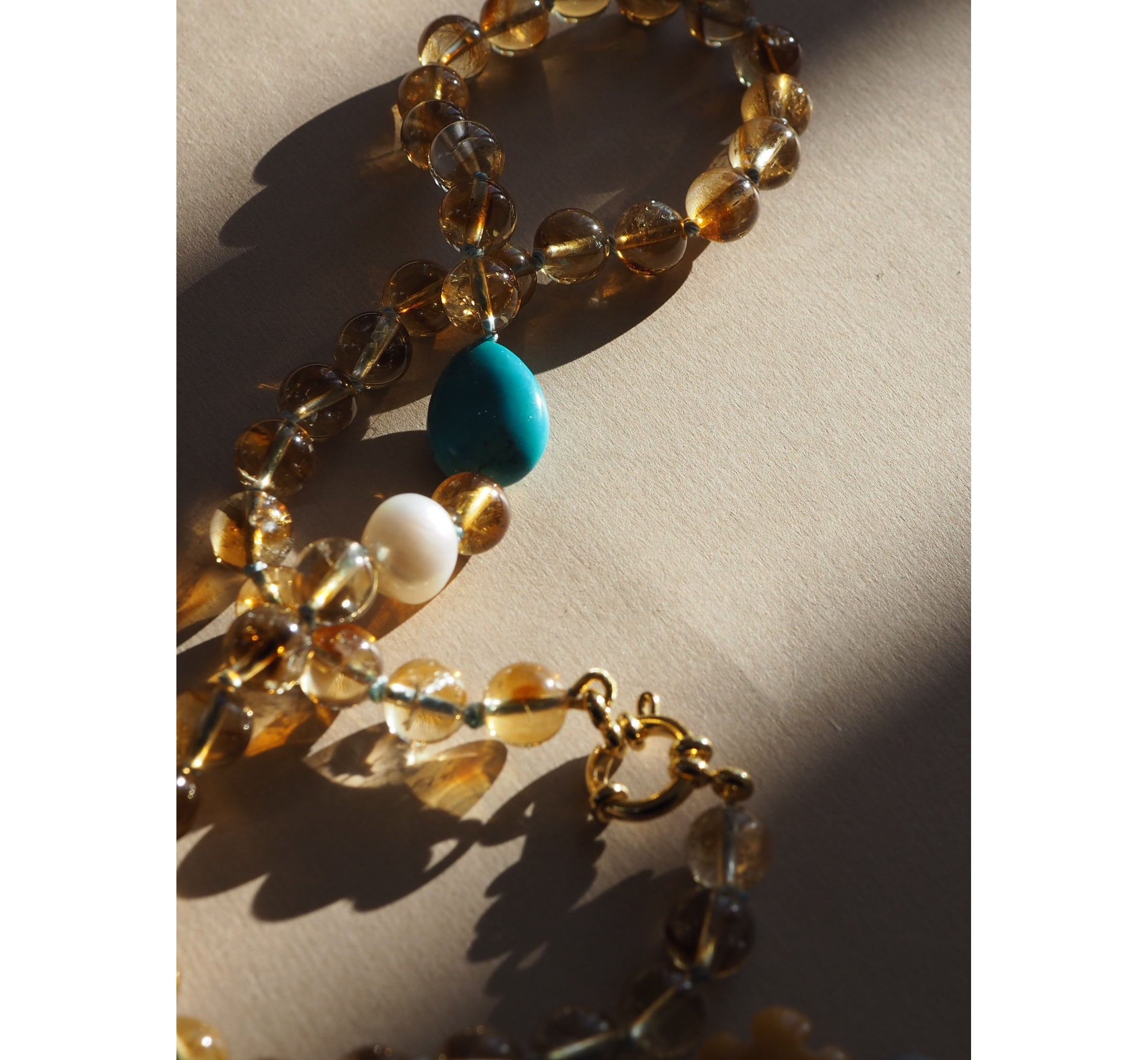 Collana Nodini quarzo rutilato