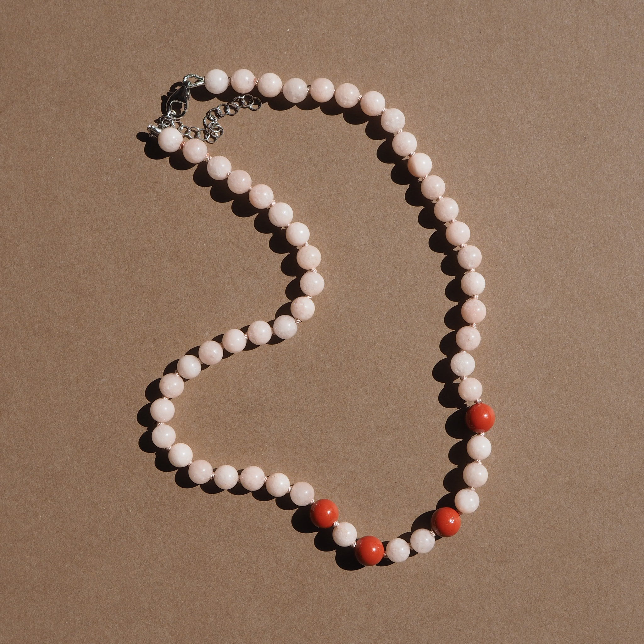 Collana Nodini Rosa Rosso