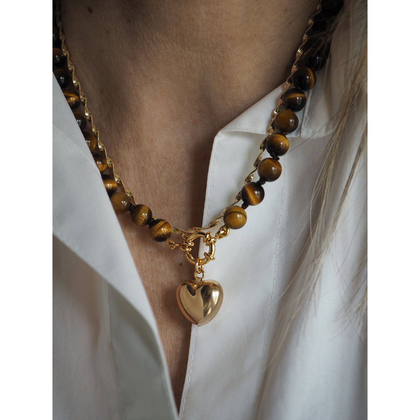 Collana Nodini occhio di tigre