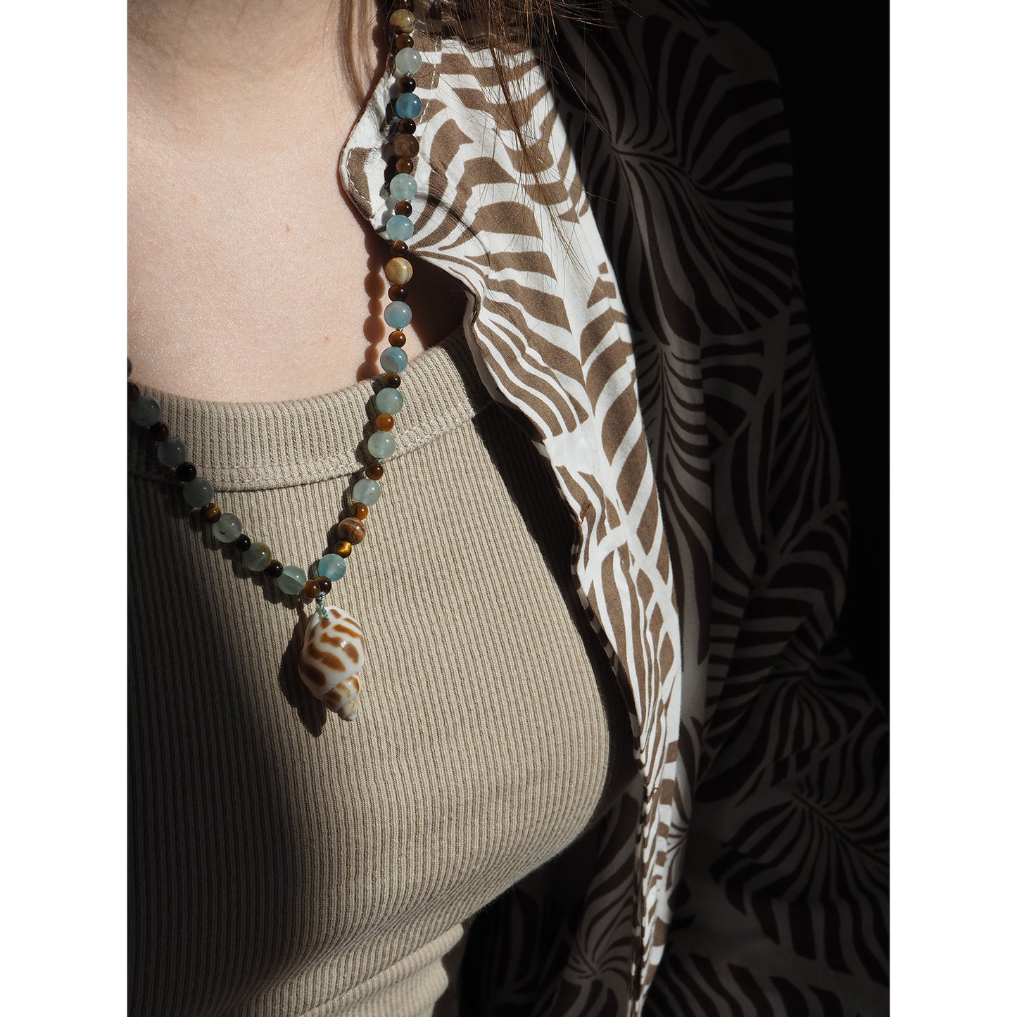 Collana Shellina Calcite azzurra
