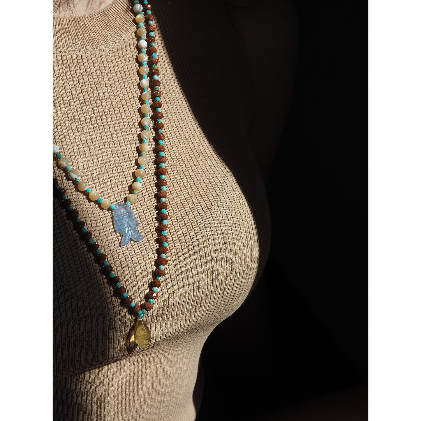 Collana Shellina lime