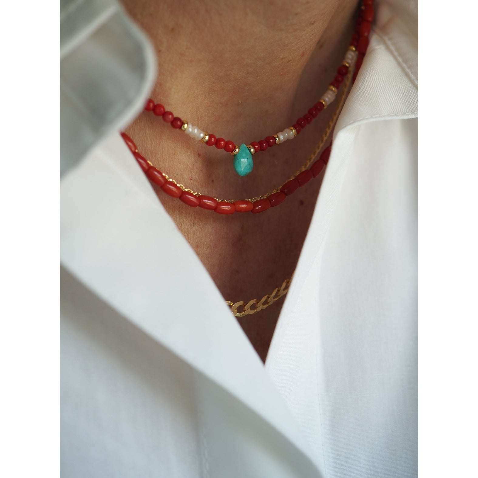 Chocker Risina corallo