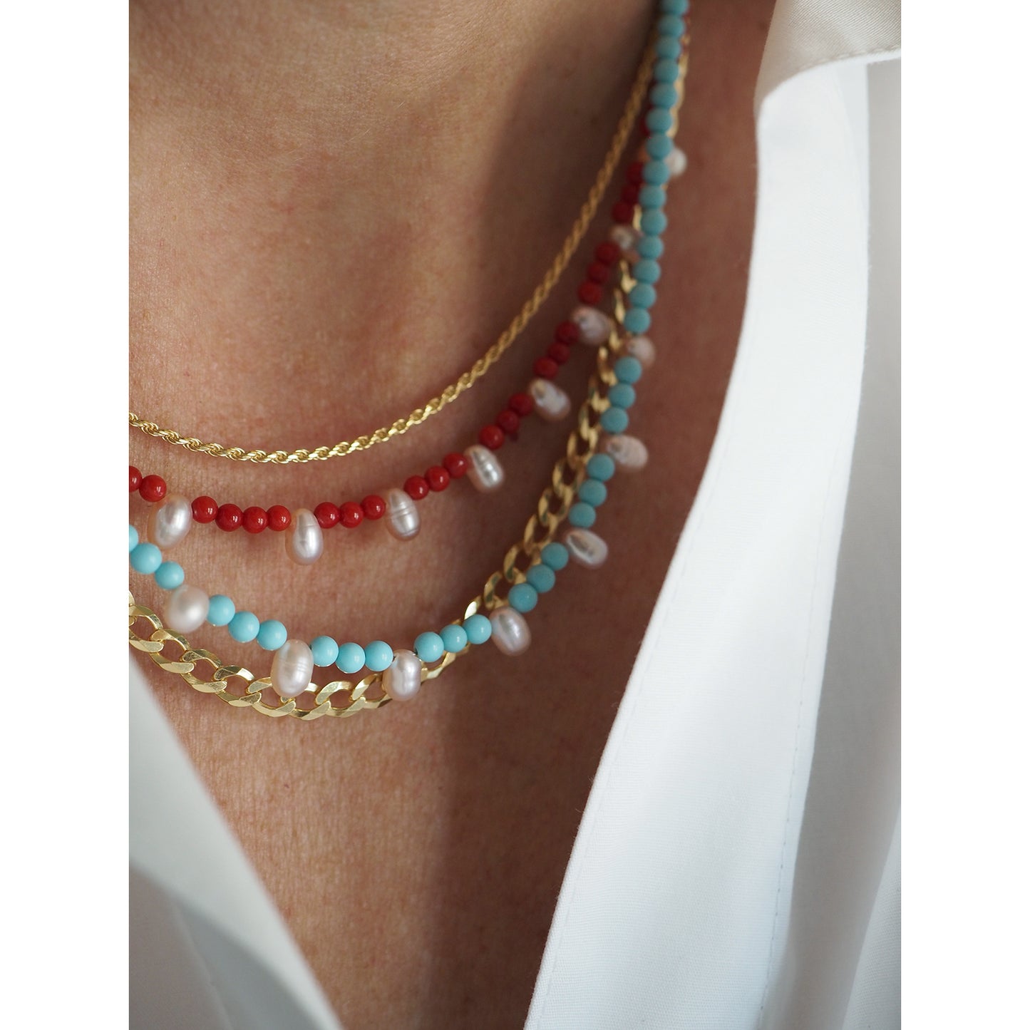 Collana Ischia corallo