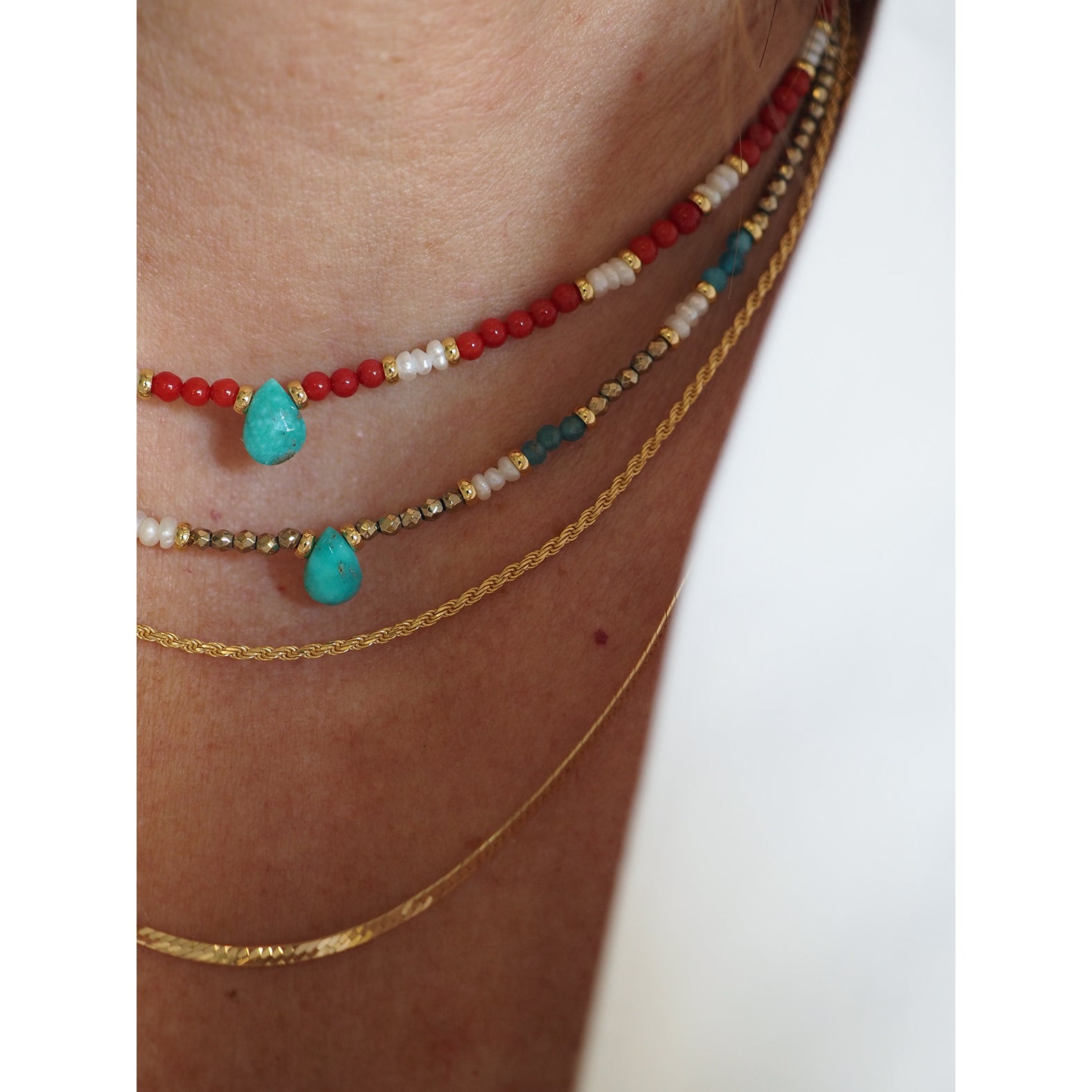 Chocker Monogocciolina corallo