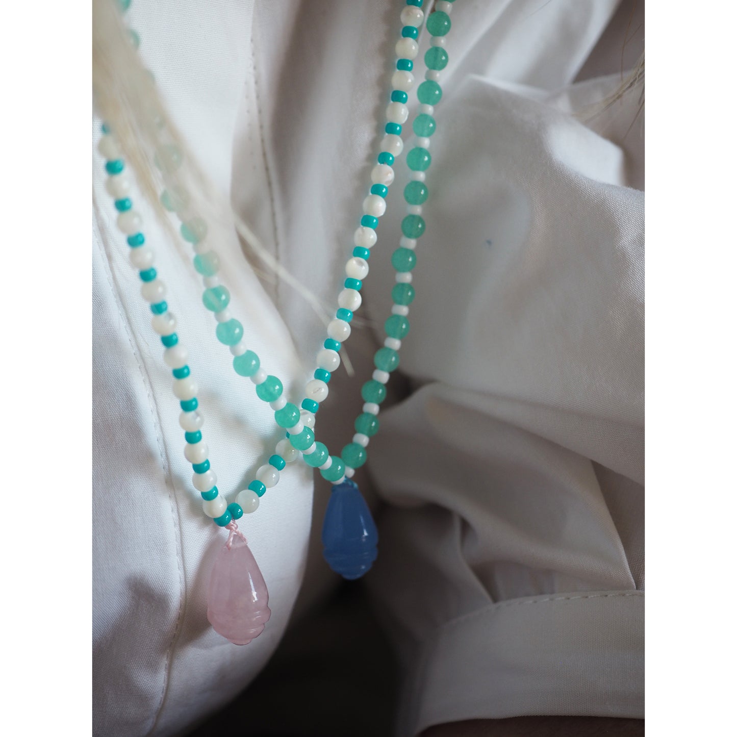 Collana Shellina quarzo rosa
