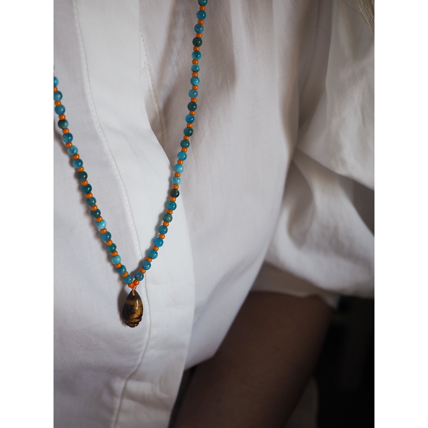 Collana Shellina Occhio tigre