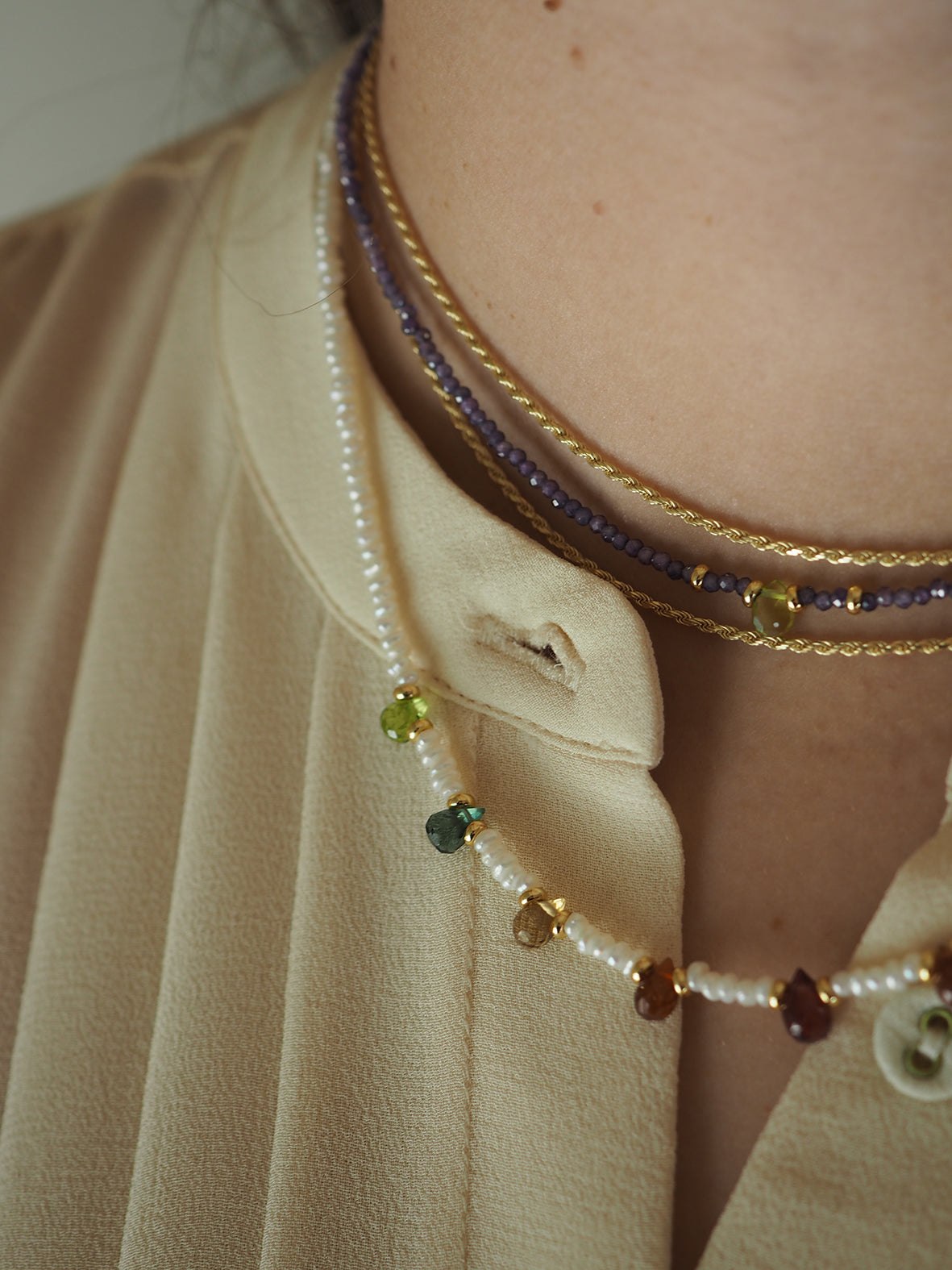 Collana Goccioline Perle Autunno