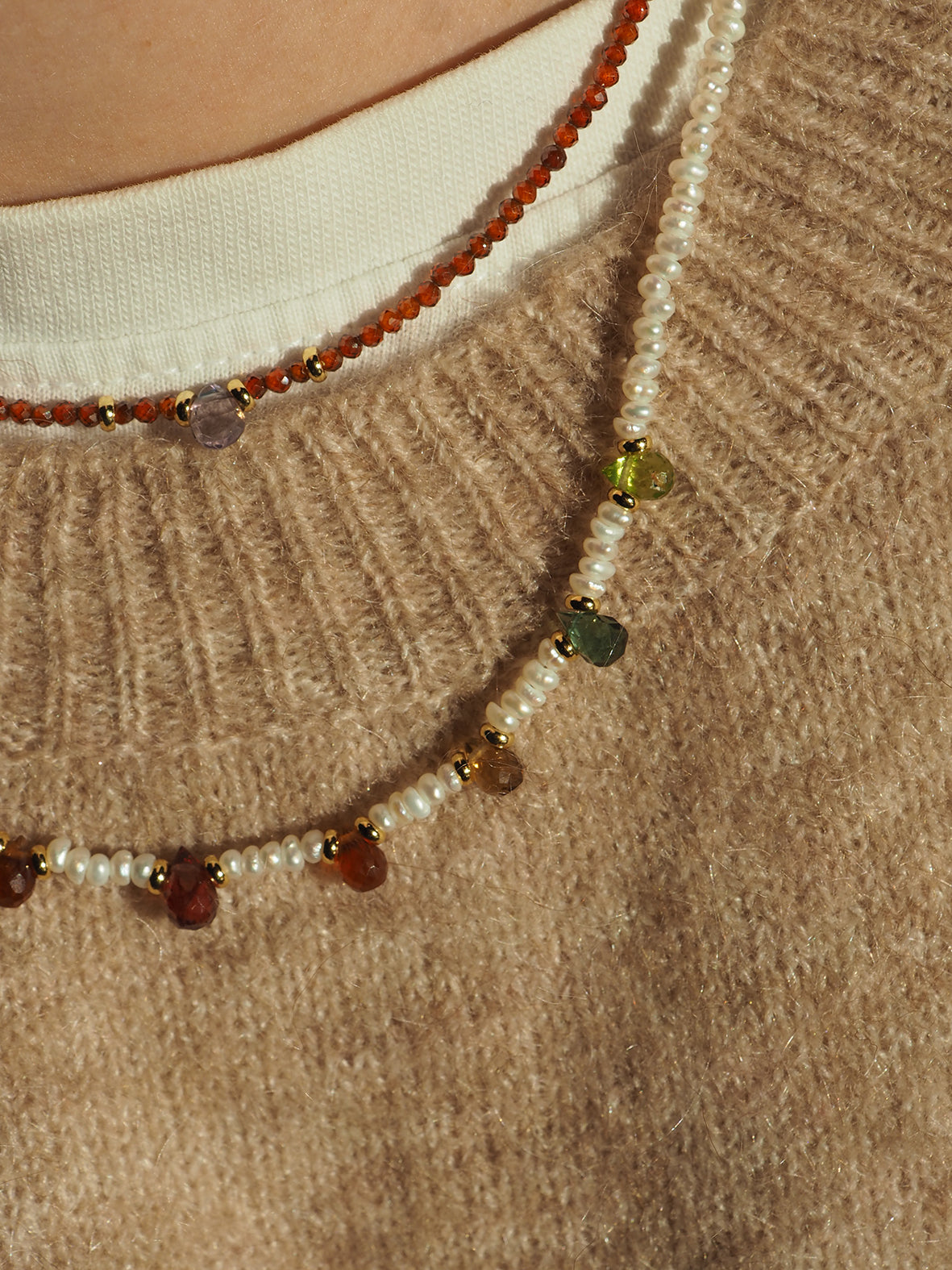 Collana Goccioline Perle Autunno