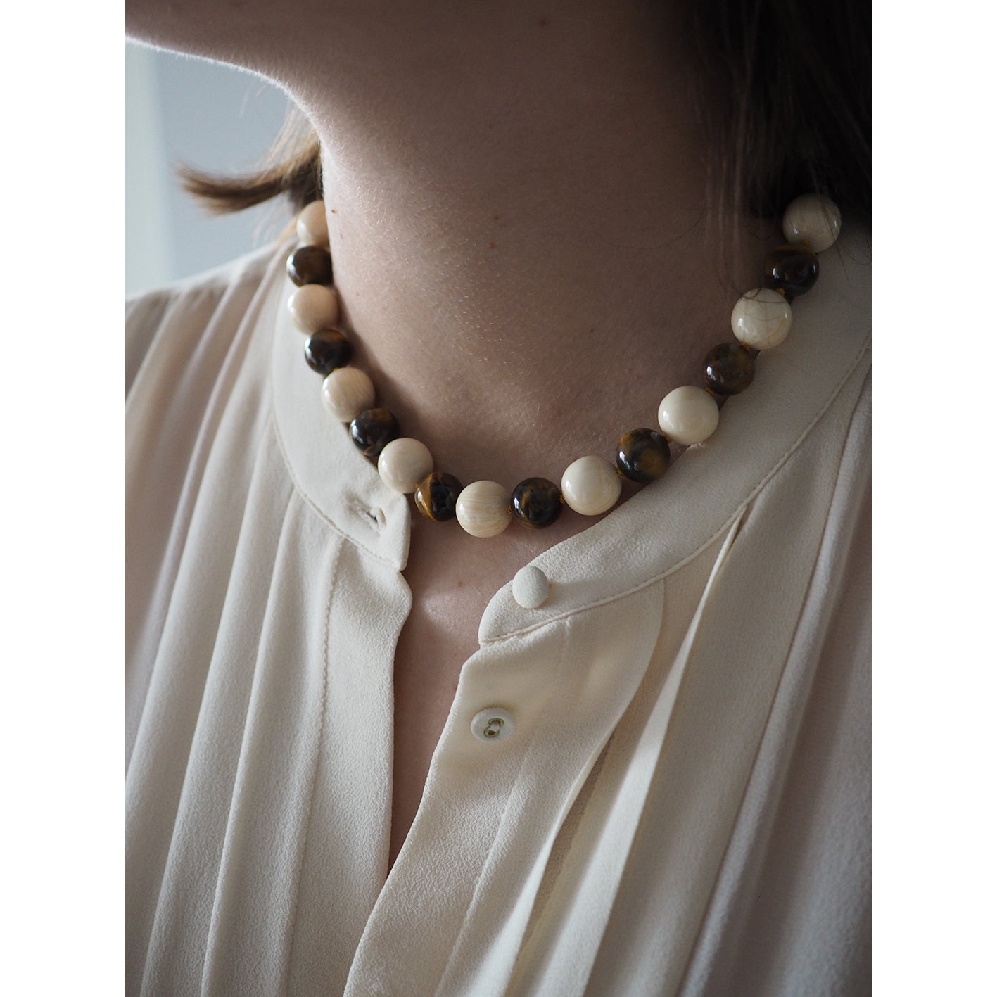 Collana Nodini Avorio