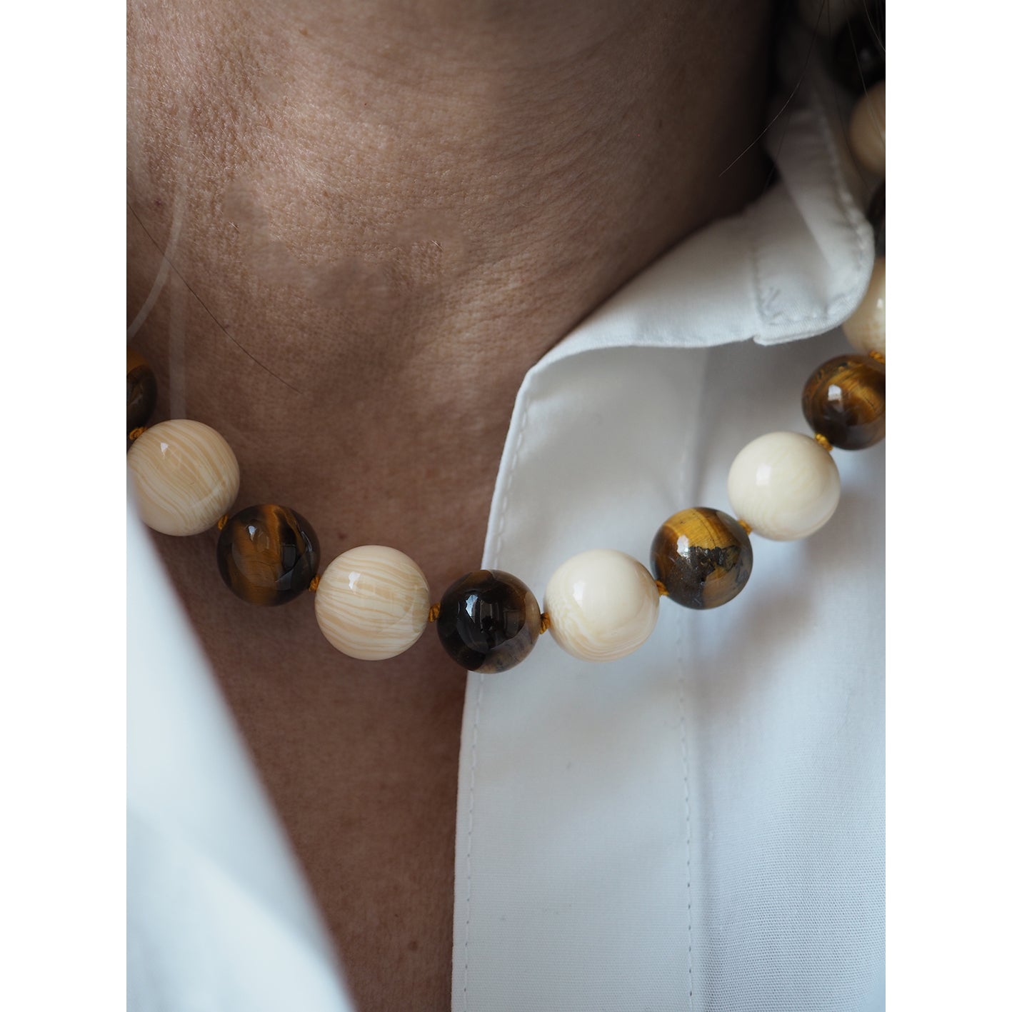 Collana Nodini Avorio