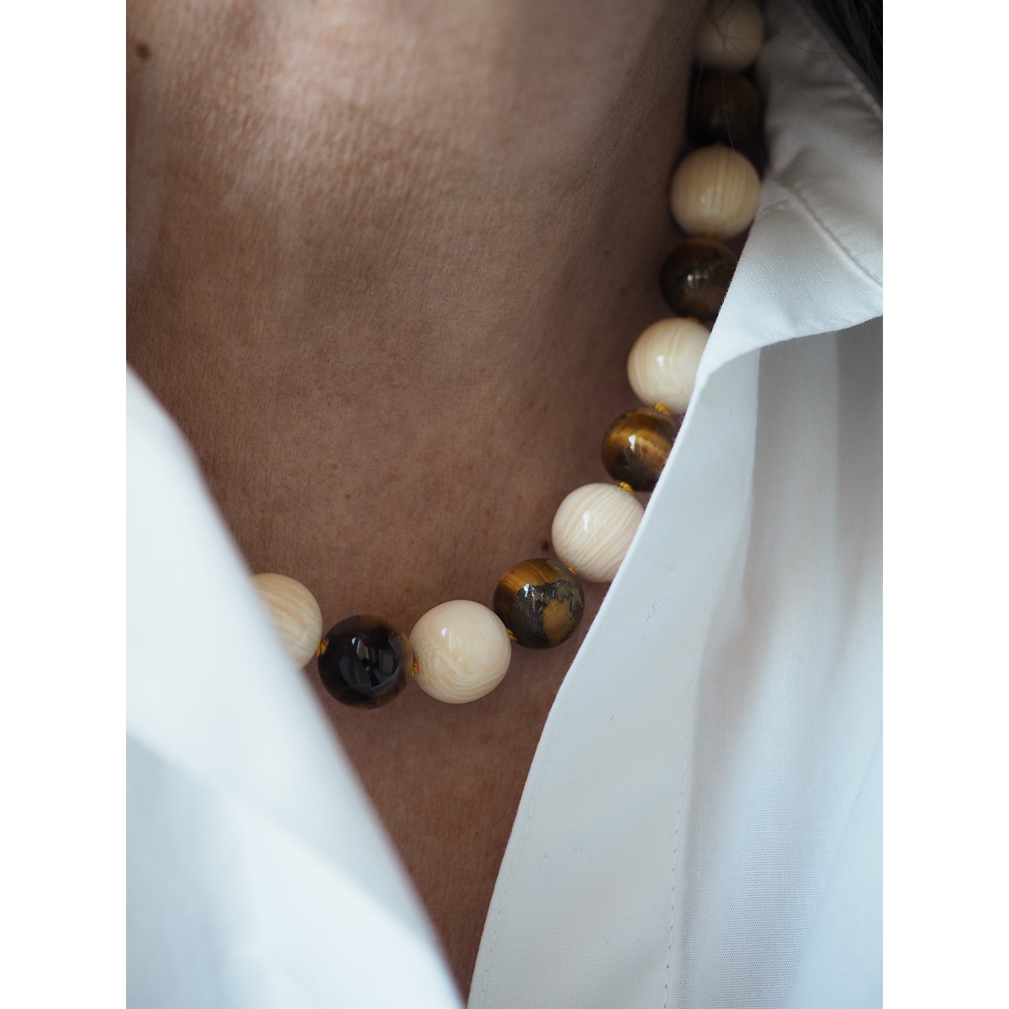 Collana Nodini Avorio