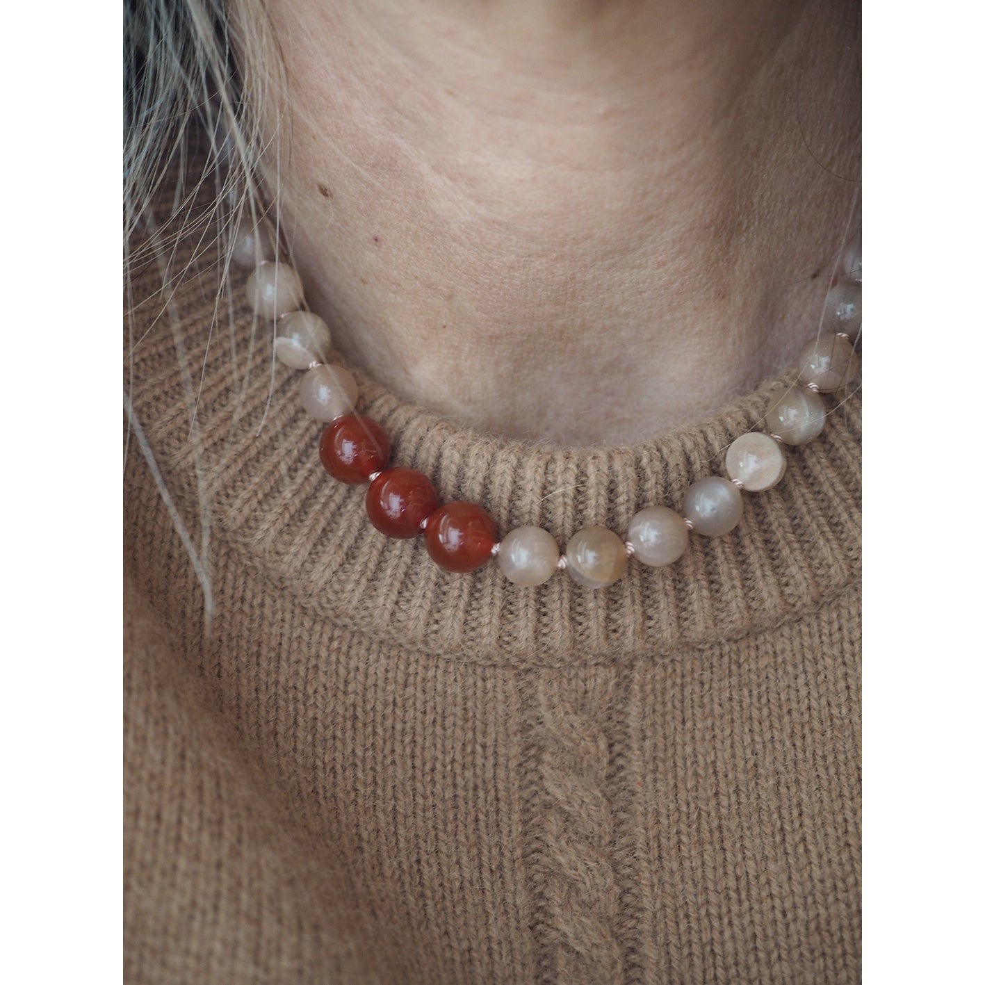 Collana Nodini Luna Rosa