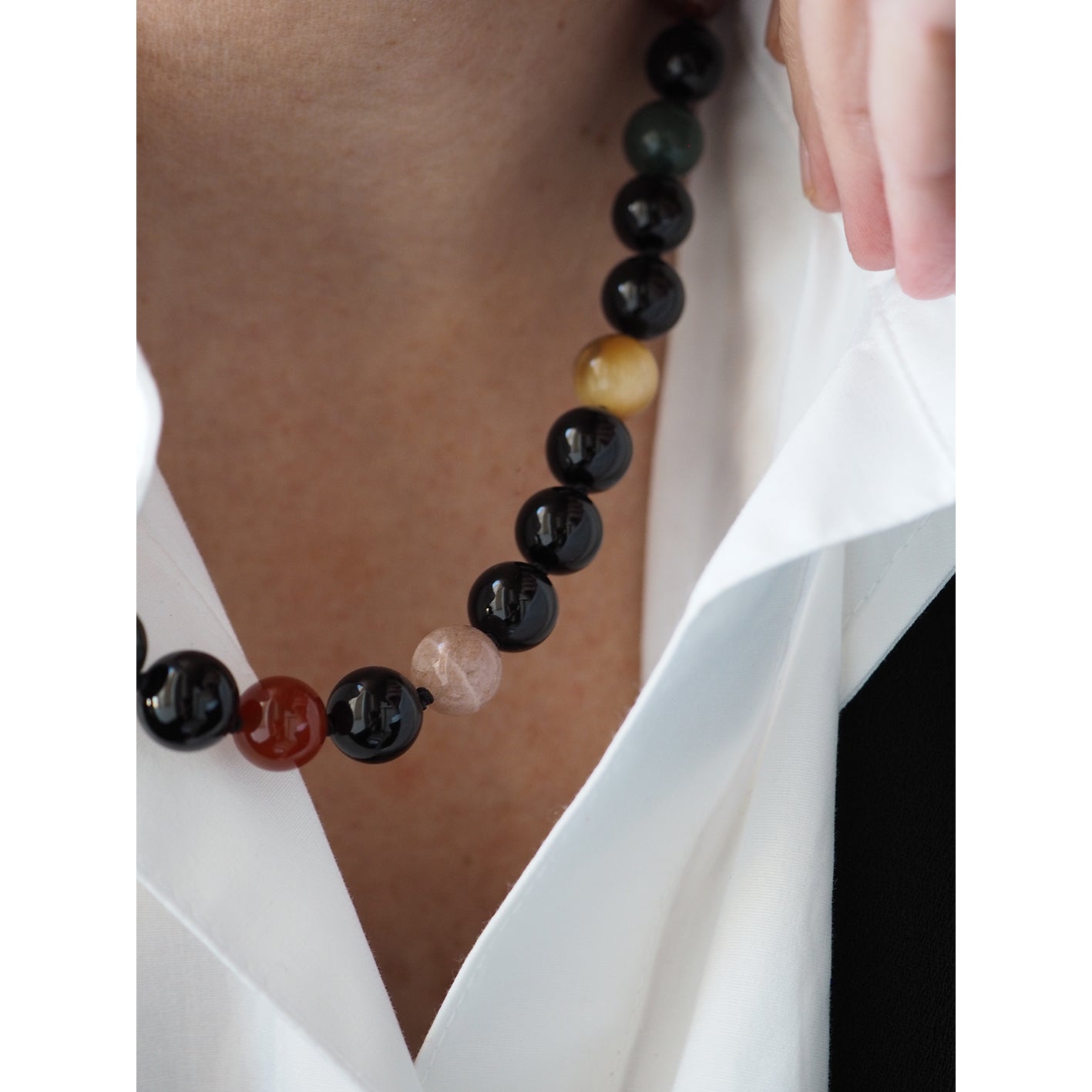 Collana Nodini Onice