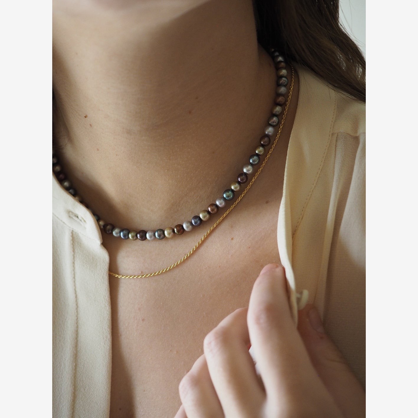 Collana Perle multicolor