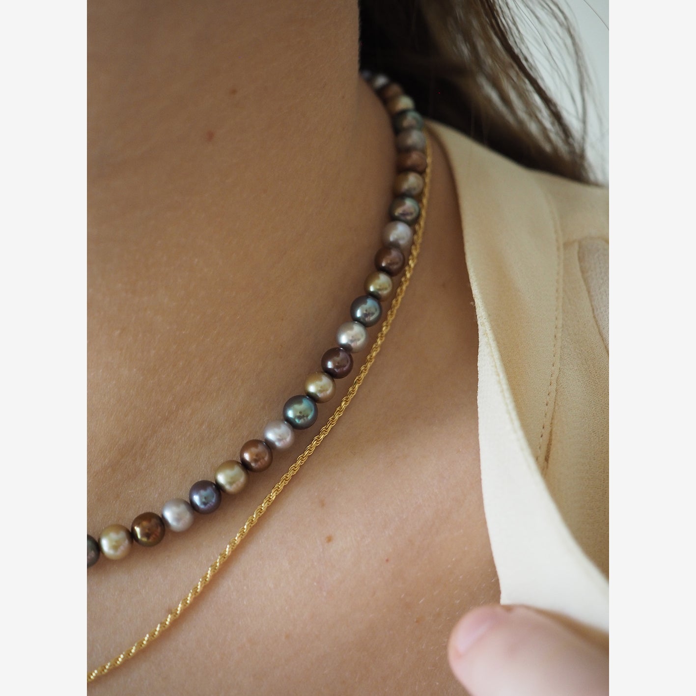 Collana Perle multicolor