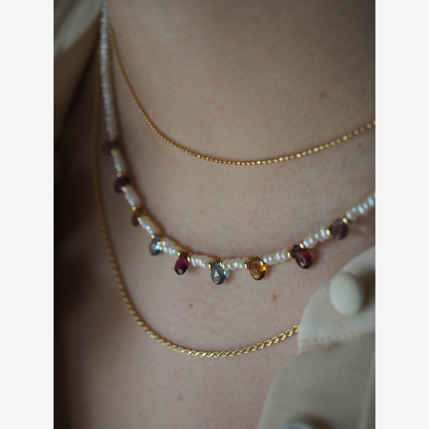 Collana Goccioline Perle Inverno