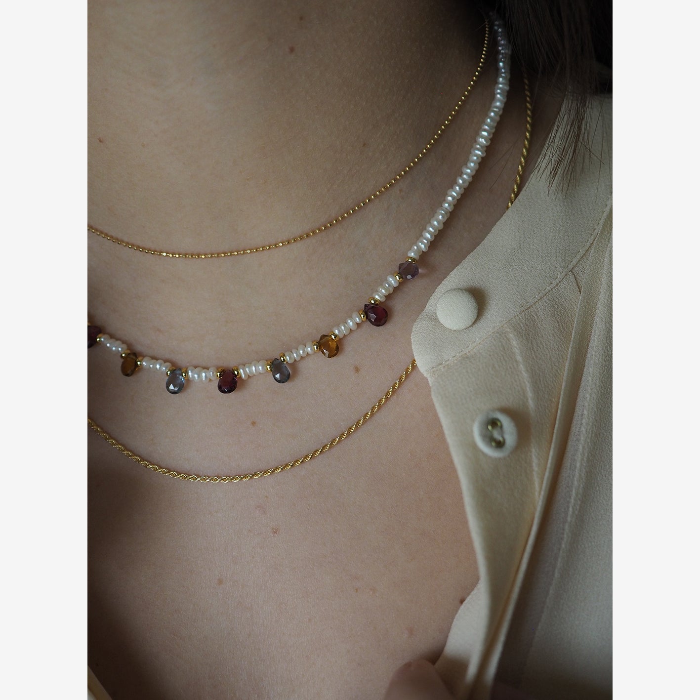 Collana Goccioline Perle Inverno